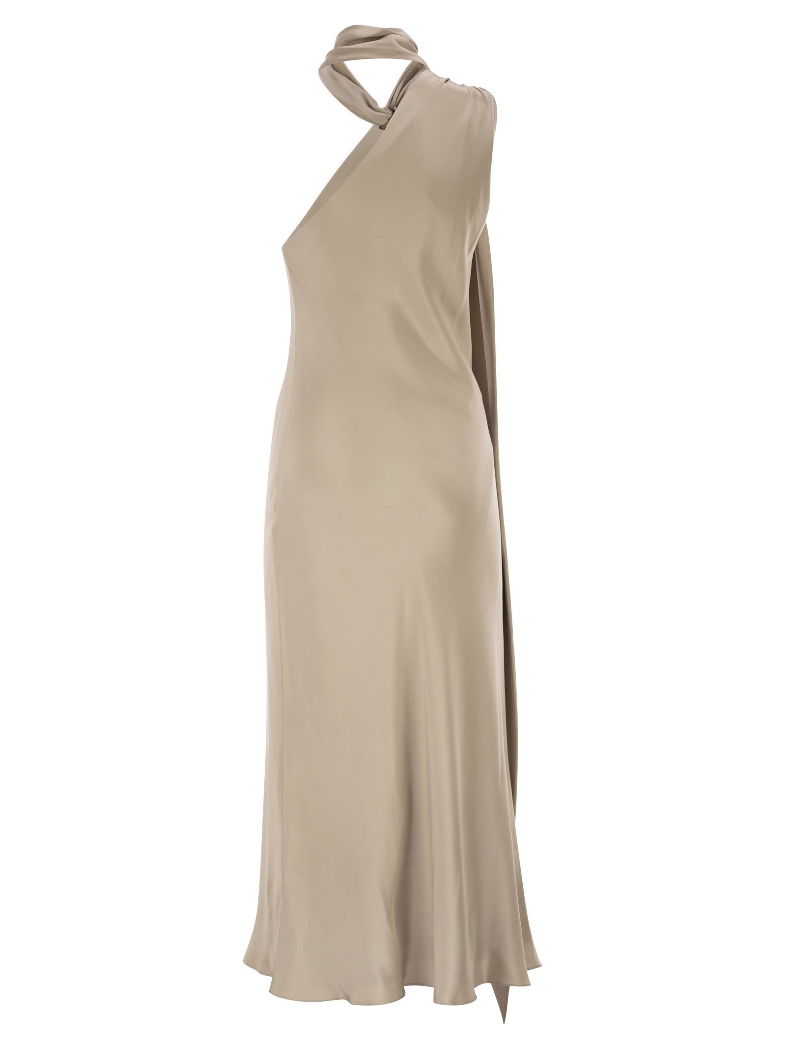 Max Mara Women Mxevasto - One-Shoulder Long Dress In Pure Silk