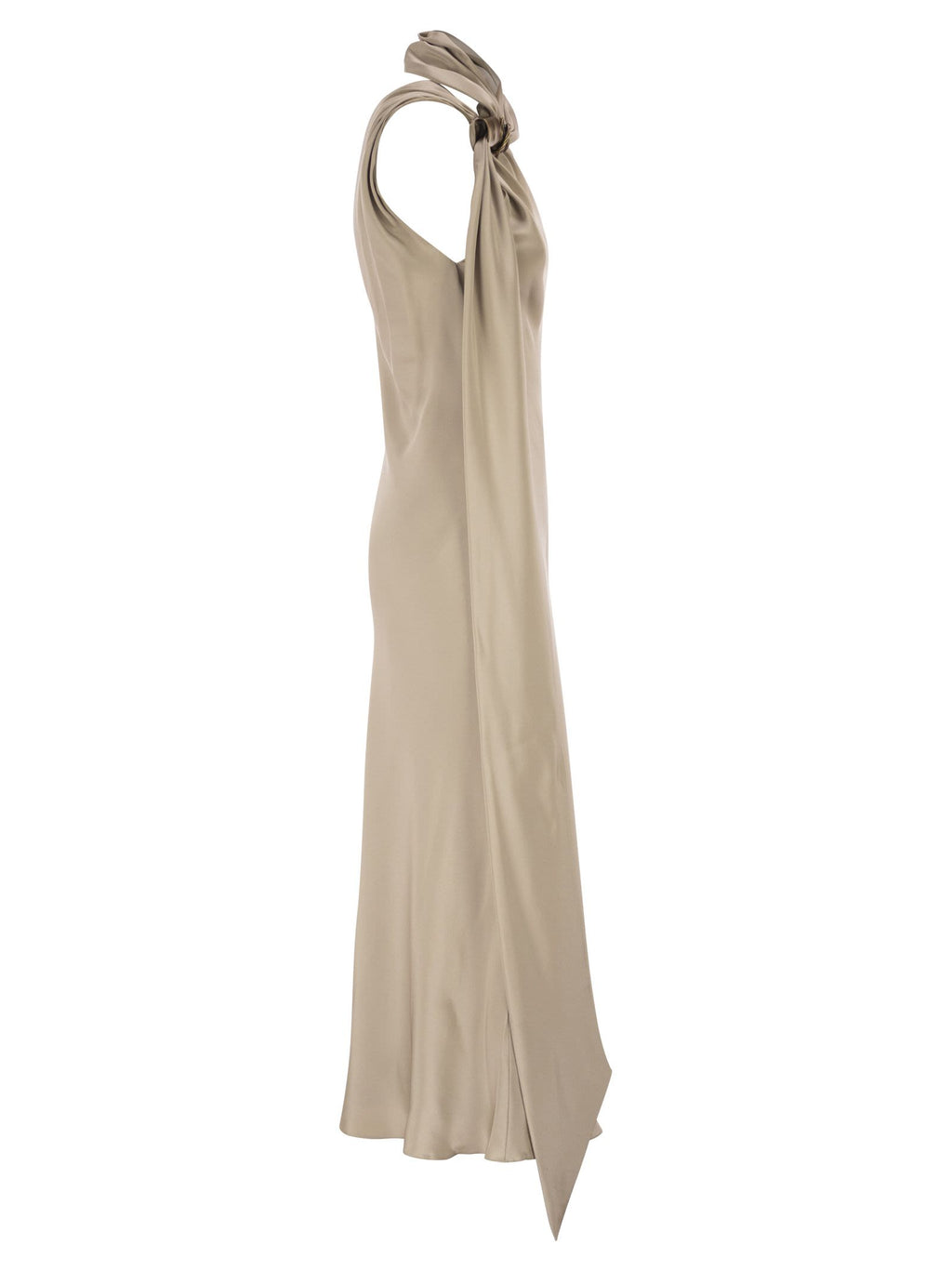 Max Mara Women Mxevasto - One-Shoulder Long Dress In Pure Silk