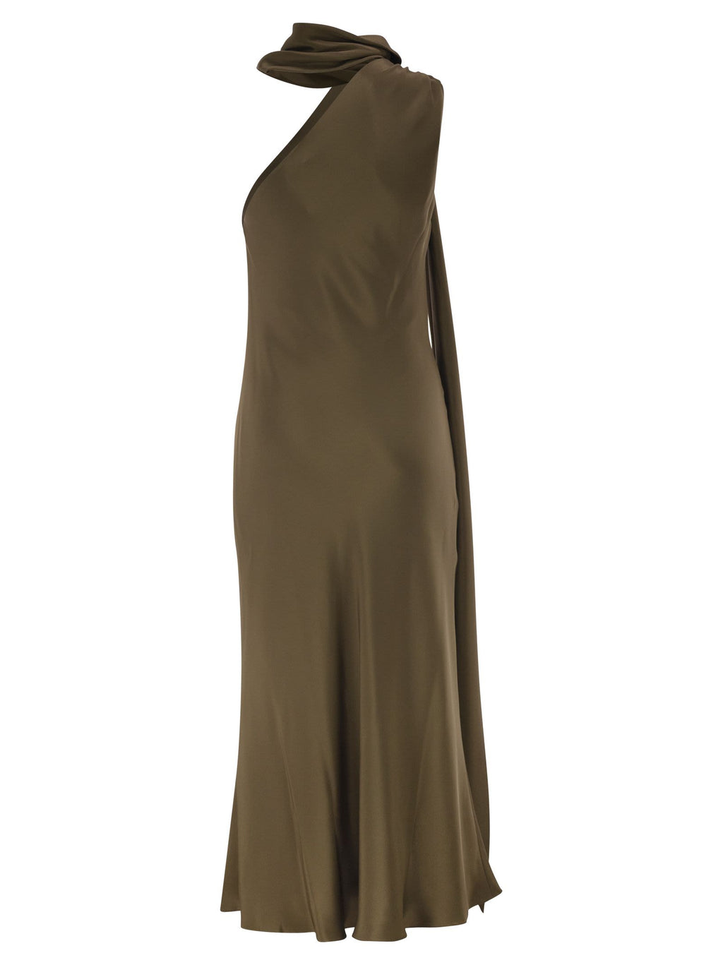 Max Mara Women Mxevasto - One-Shoulder Long Dress In Pure Silk
