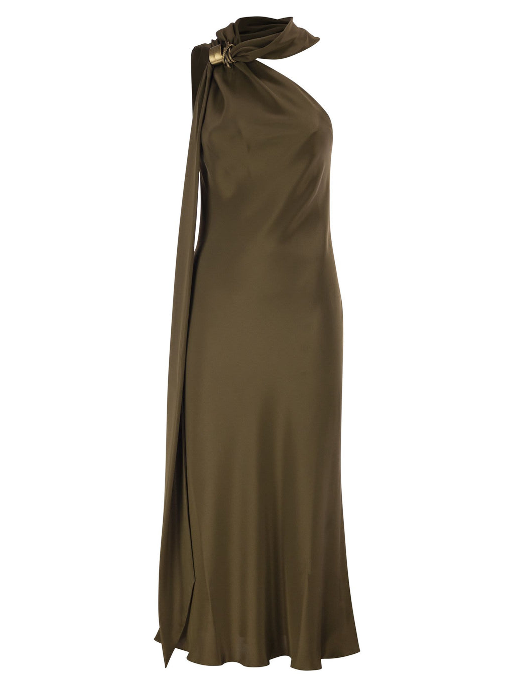 Max Mara Women Mxevasto - One-Shoulder Long Dress In Pure Silk