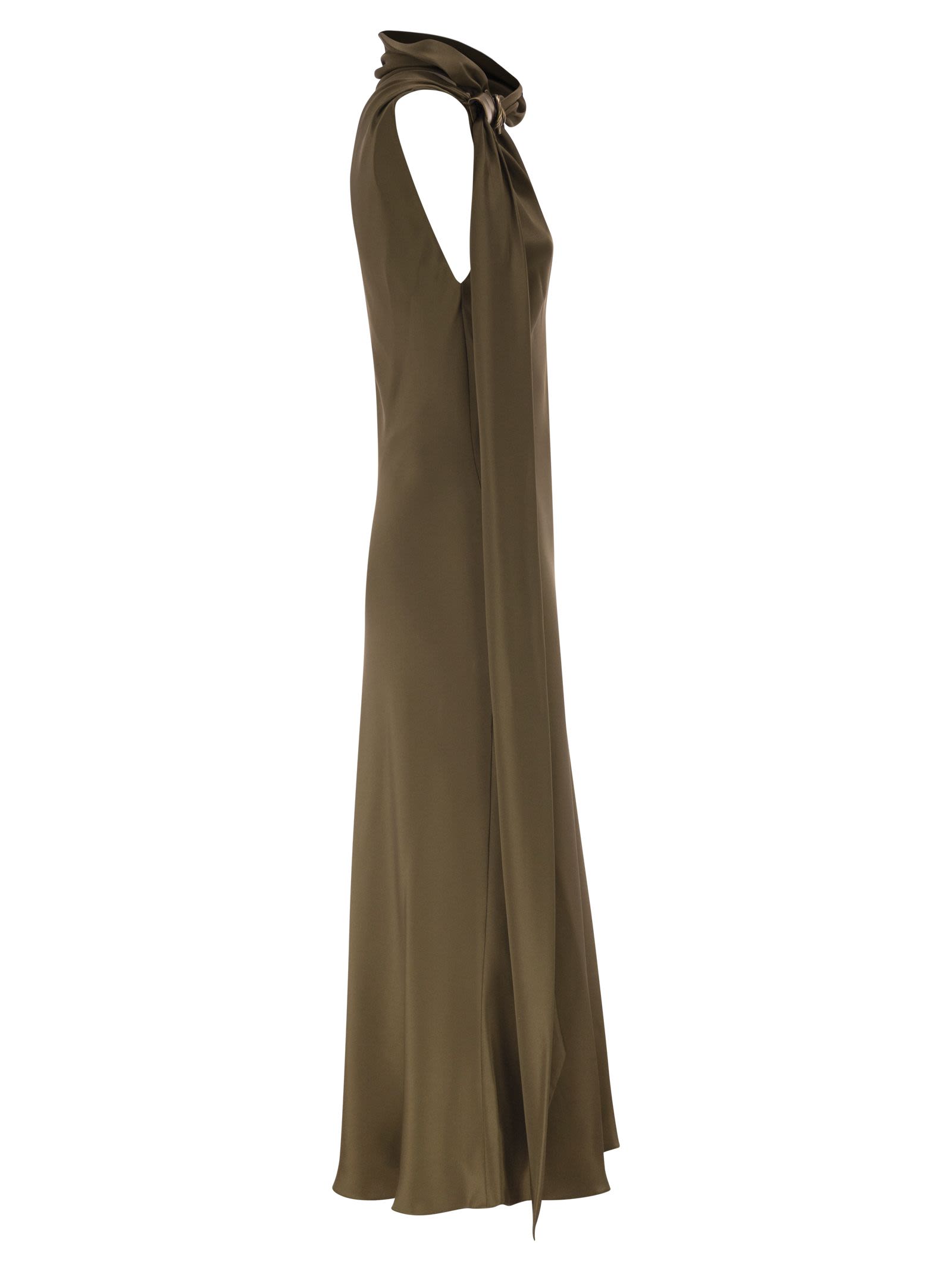 Max Mara Women Mxevasto - One-Shoulder Long Dress In Pure Silk