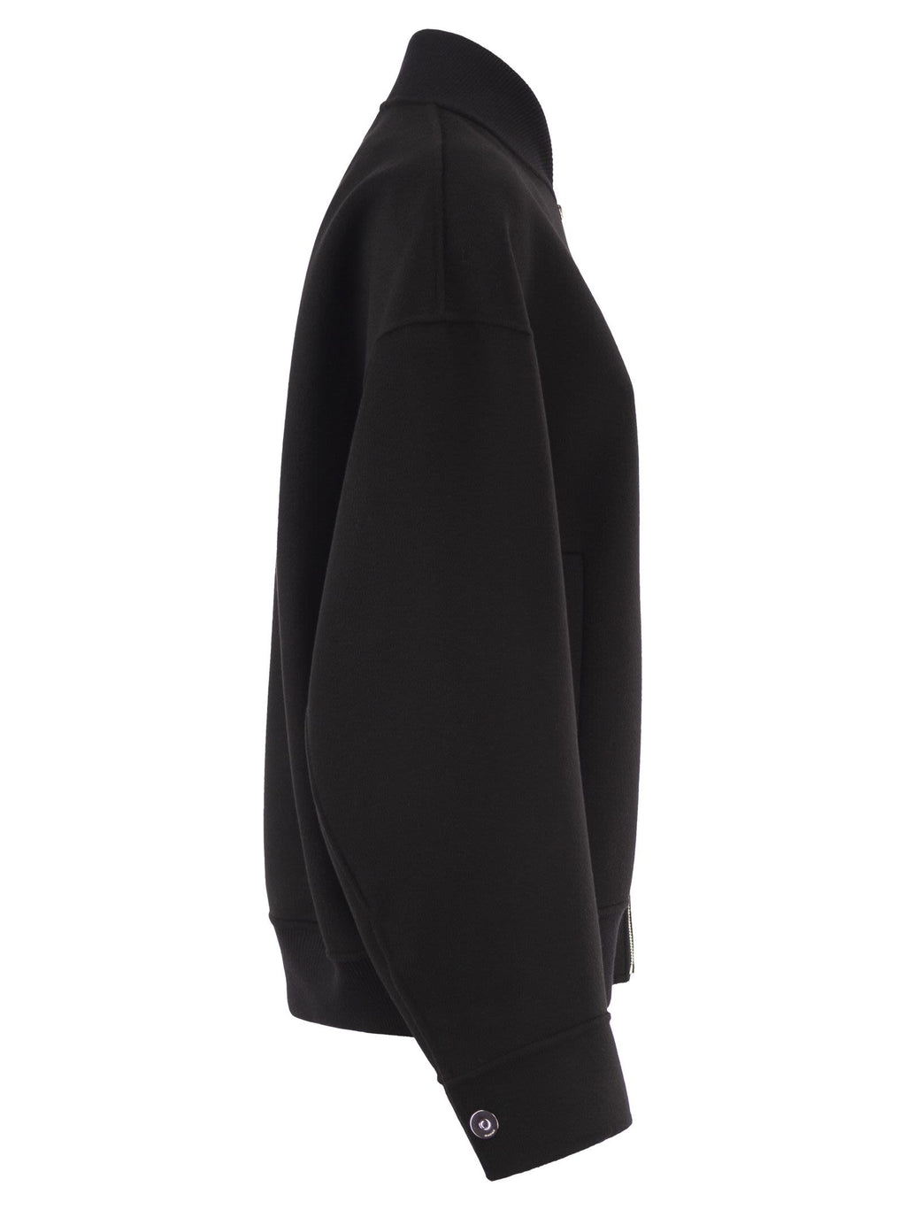 Sportmax Women Spxondata - Virgin Wool Bomber Jacket With Ribbed Knit Details