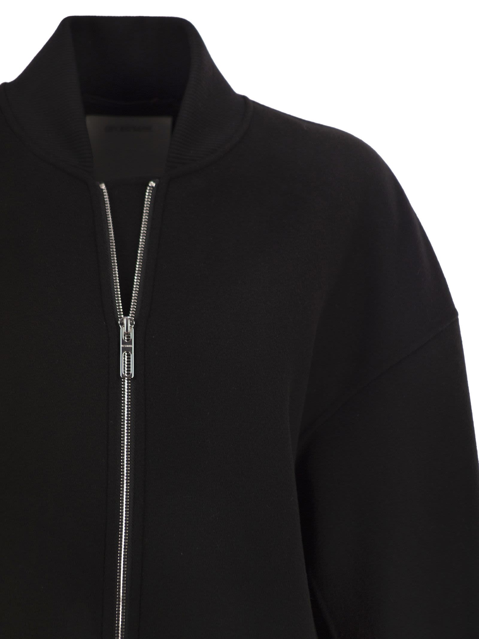 Sportmax Women Spxondata - Virgin Wool Bomber Jacket With Ribbed Knit Details