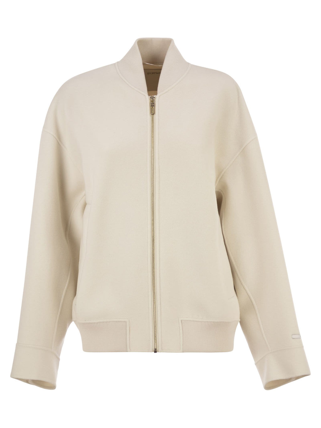 Sportmax Women Spxondata - Virgin Wool Bomber Jacket With Ribbed Knit Details