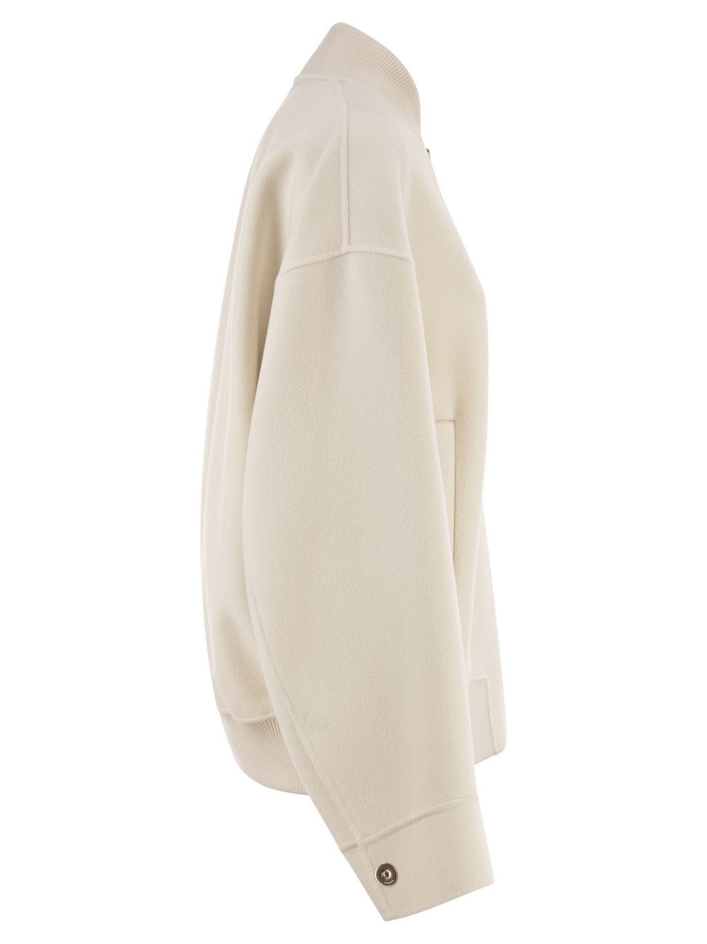 Sportmax Women Spxondata - Virgin Wool Bomber Jacket With Ribbed Knit Details