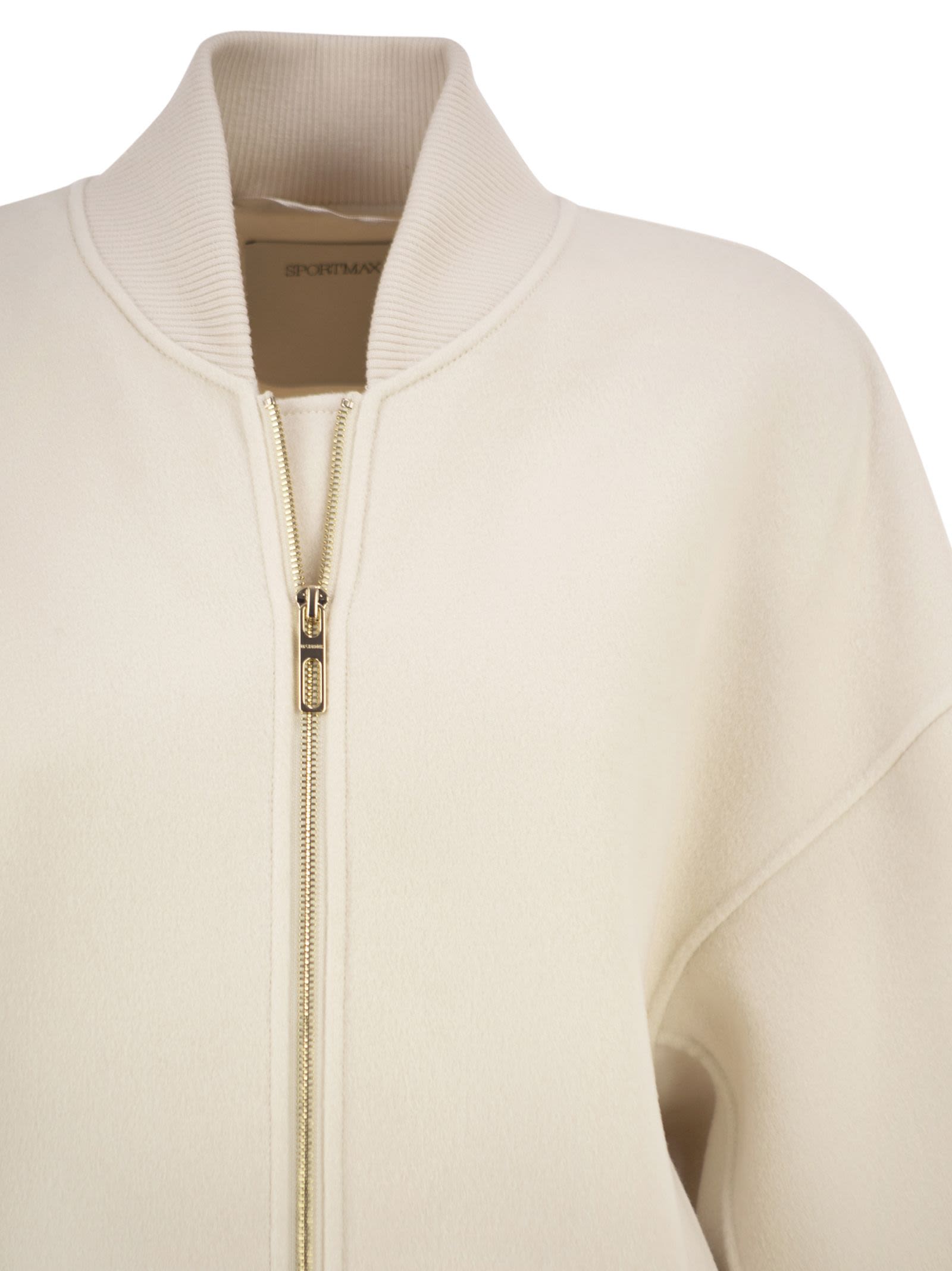 Sportmax Women Spxondata - Virgin Wool Bomber Jacket With Ribbed Knit Details
