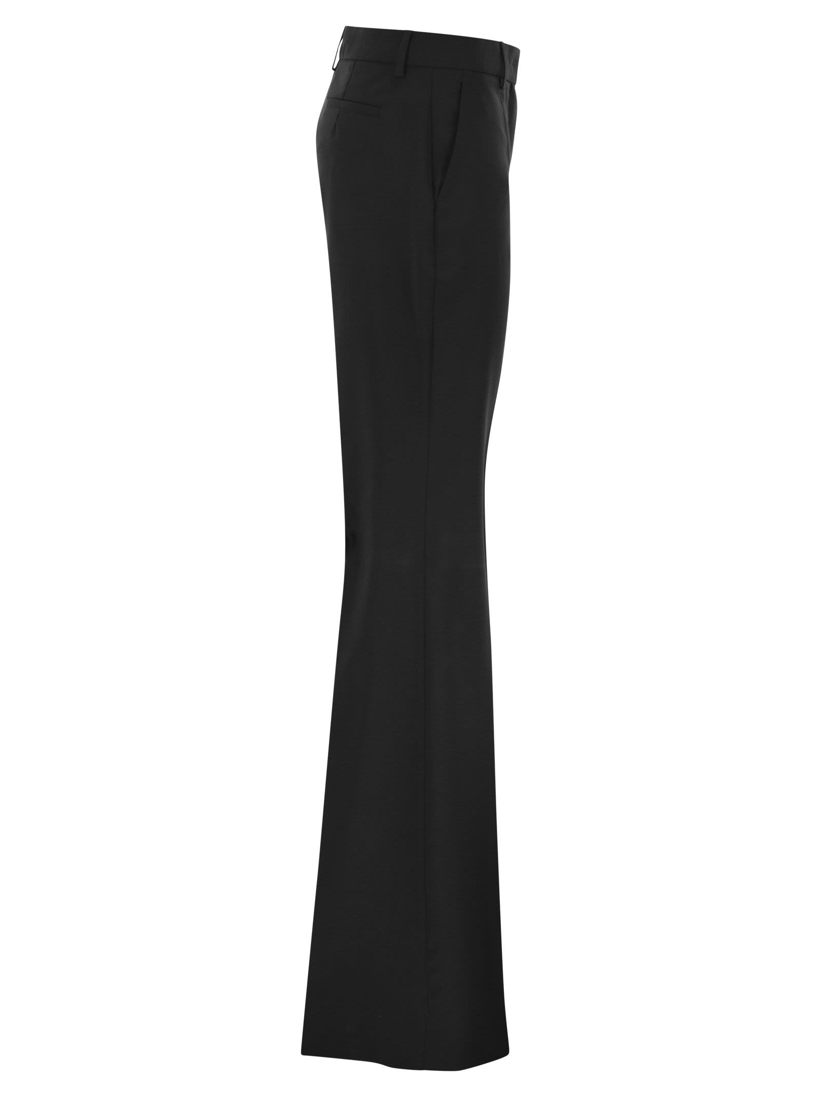 Sportmax Women Spxhangar - Tailored Virgin Wool Flared Trousers