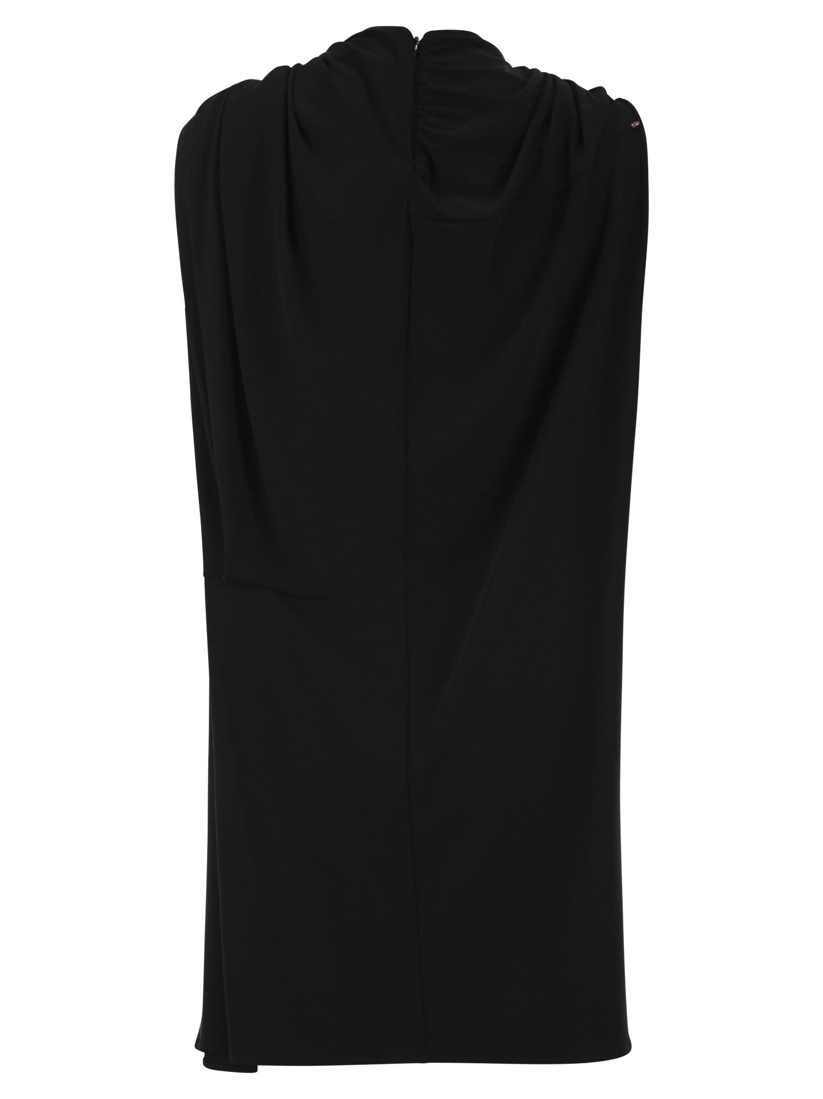 Sportmax Women Spxepoche - Draped Stretch Viscose Dress With Jewelled Shoulder Detail
