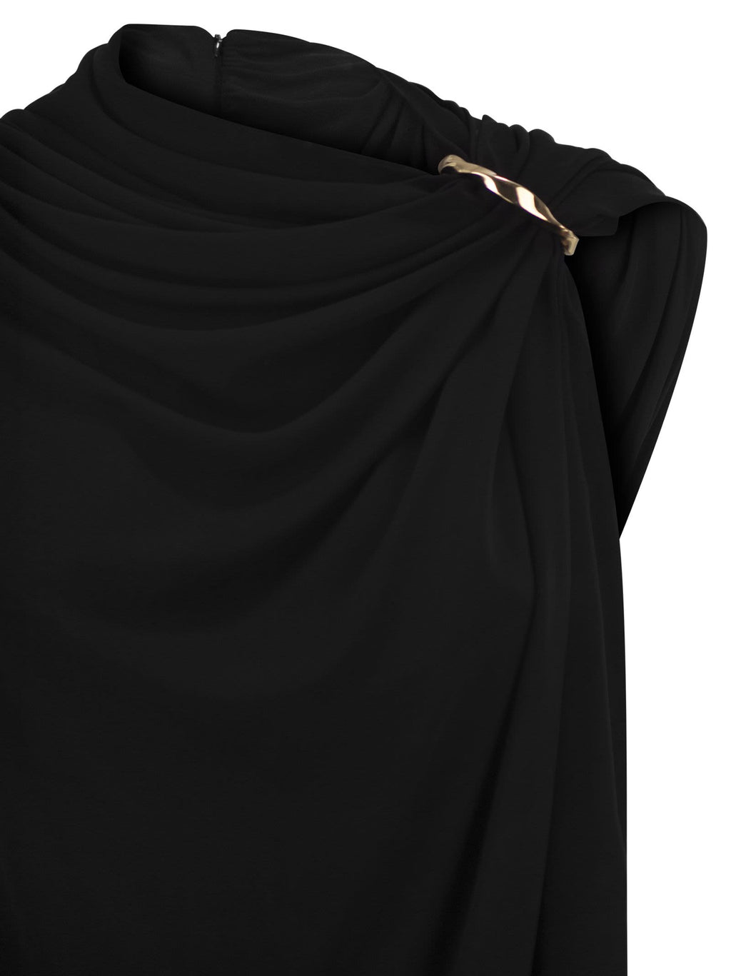 Sportmax Women Spxepoche - Draped Stretch Viscose Dress With Jewelled Shoulder Detail