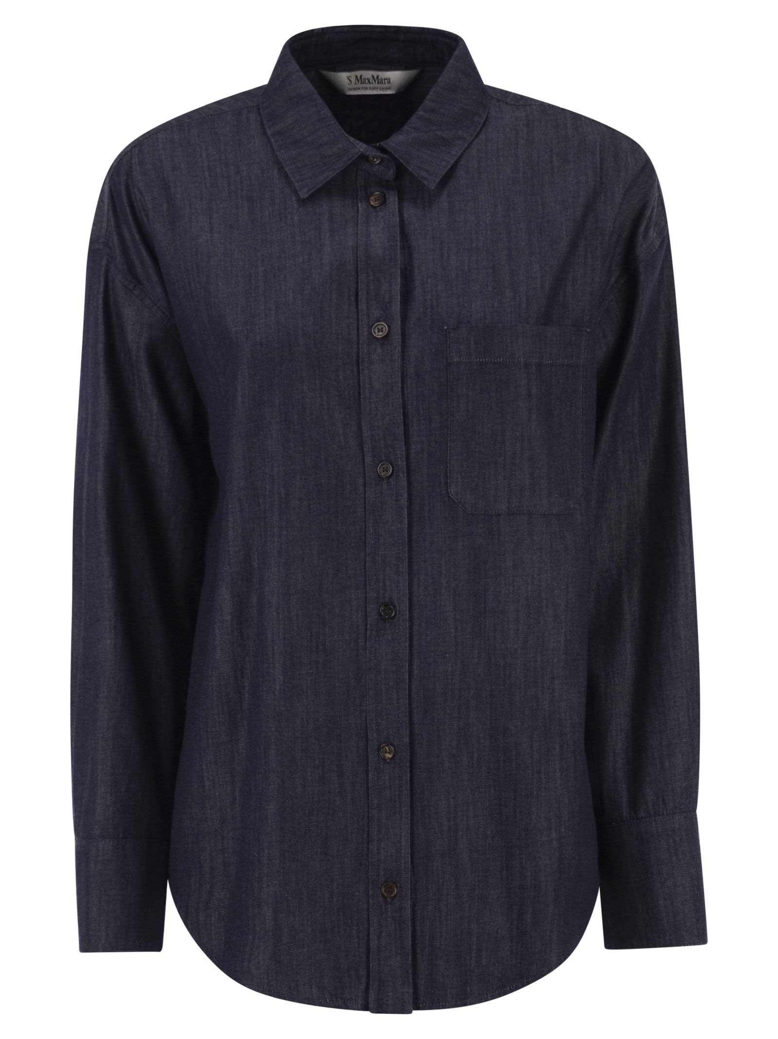S Max Mara Women Stmnora - Lightweight Denim Shirt With Jewelled Detail