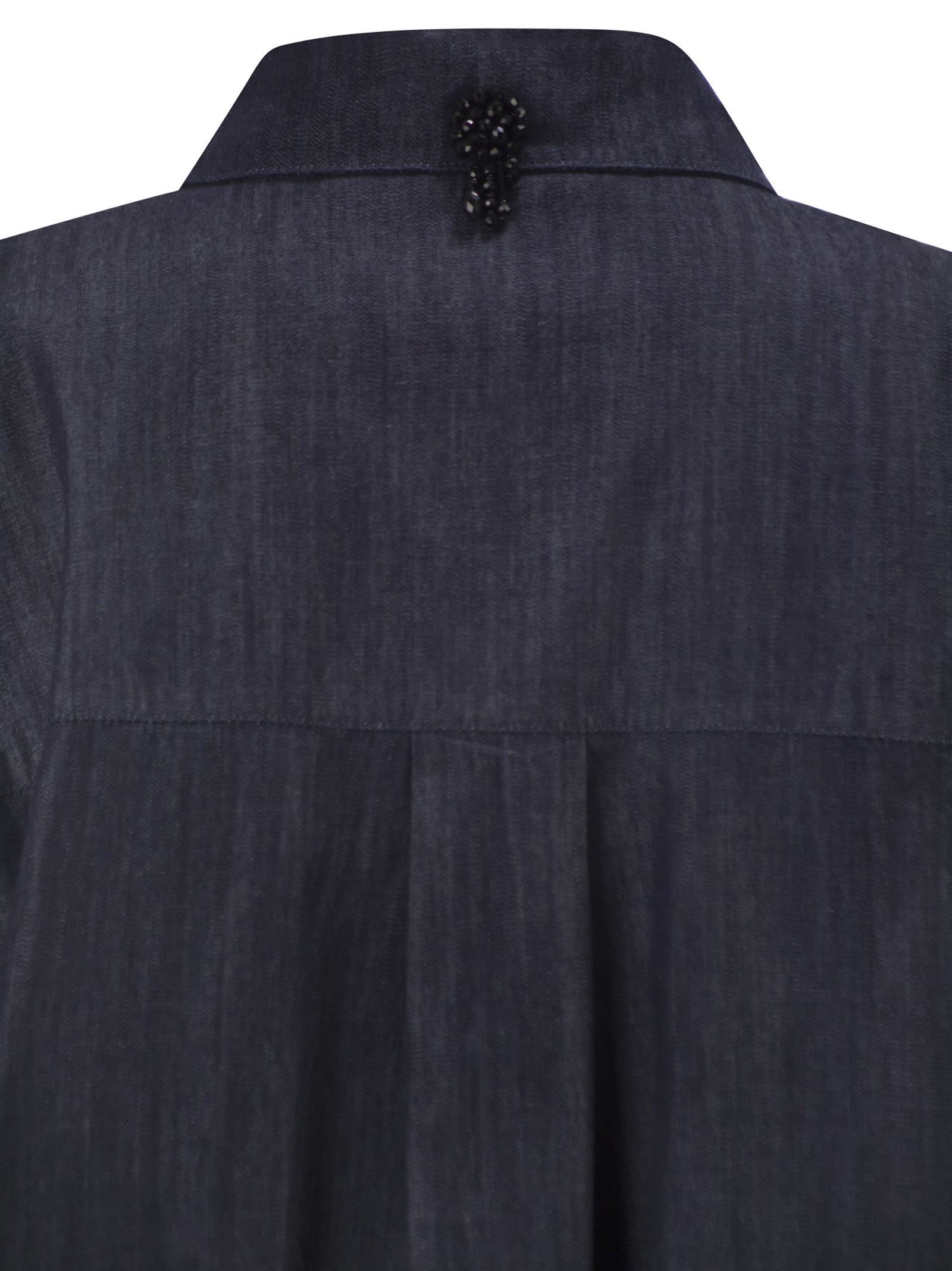 S Max Mara Women Stmnora - Lightweight Denim Shirt With Jewelled Detail