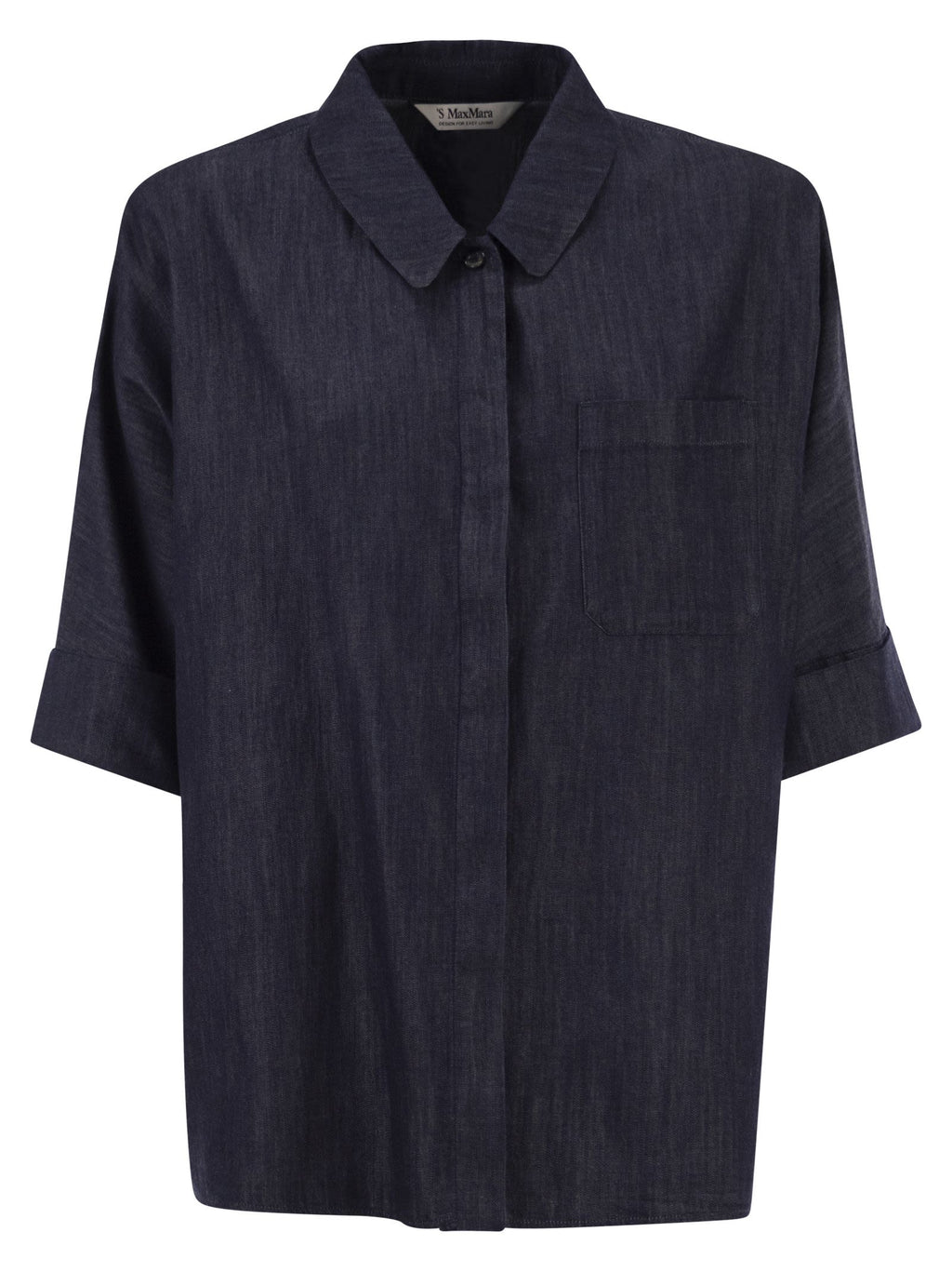 S Max Mara Women Stmrugiada - Lightweight Denim Shirt With Short Sleeves