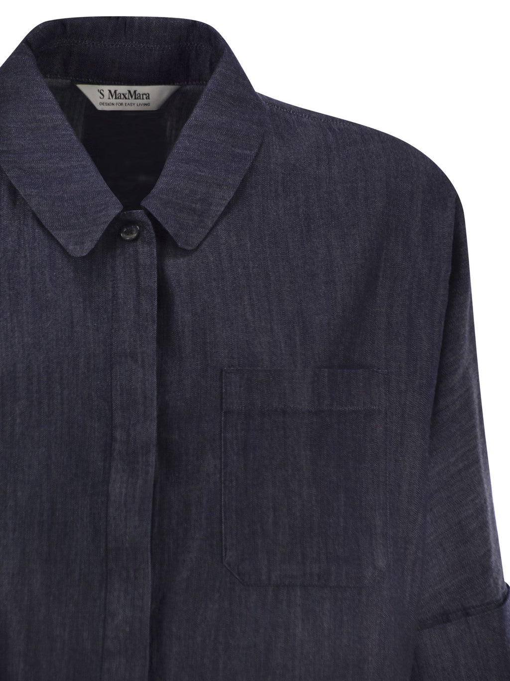 S Max Mara Women Stmrugiada - Lightweight Denim Shirt With Short Sleeves