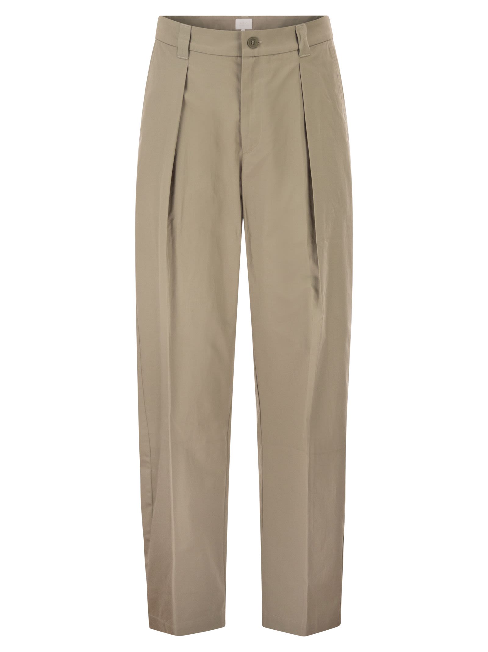 A.P.C. Men Tailored Cotton Trousers With Pleats