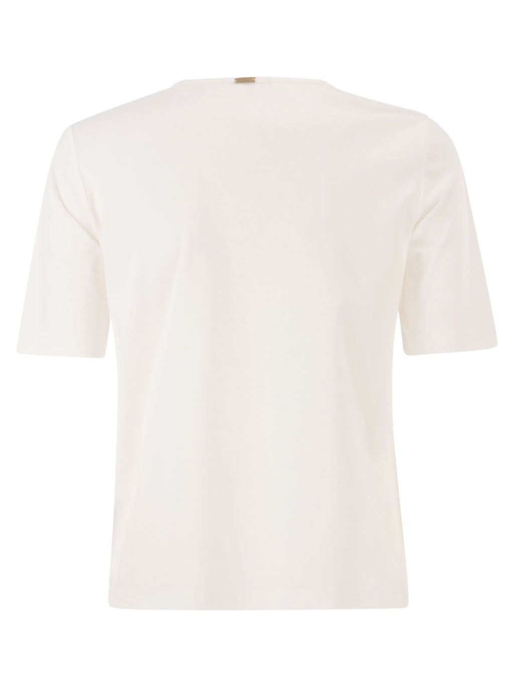 Herno Women Cotton T-Shirt With Logo Buttons On The Sides