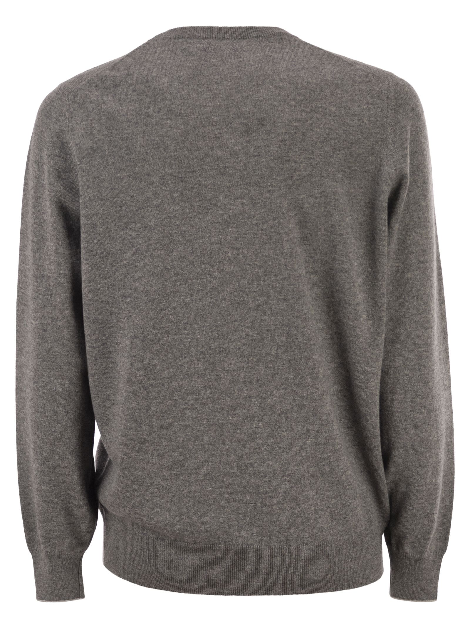 Brunello Cucinelli Men Pure Cashmere Crew-Neck Sweater