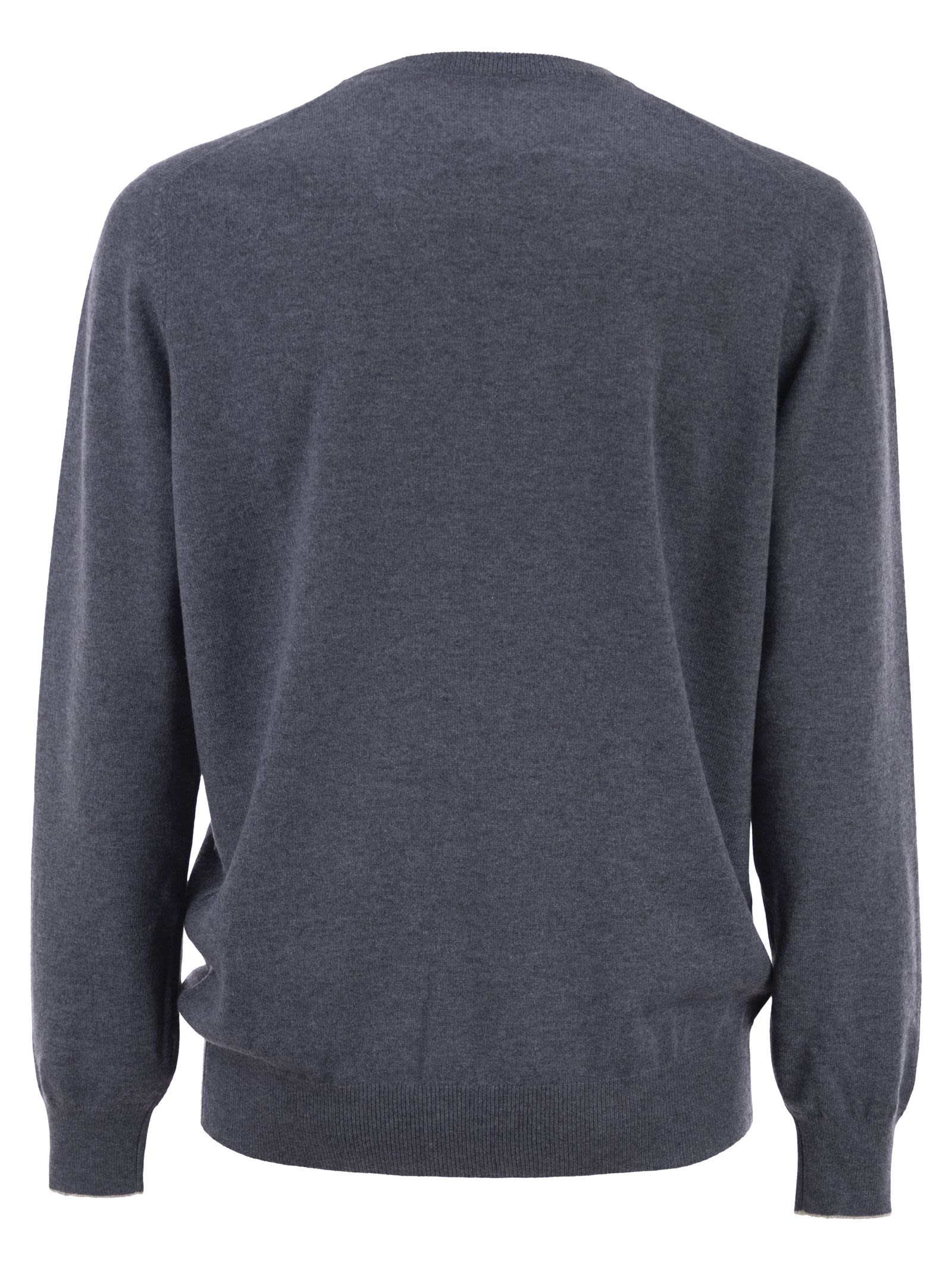 Brunello Cucinelli Men Pure Cashmere Crew-Neck Sweater