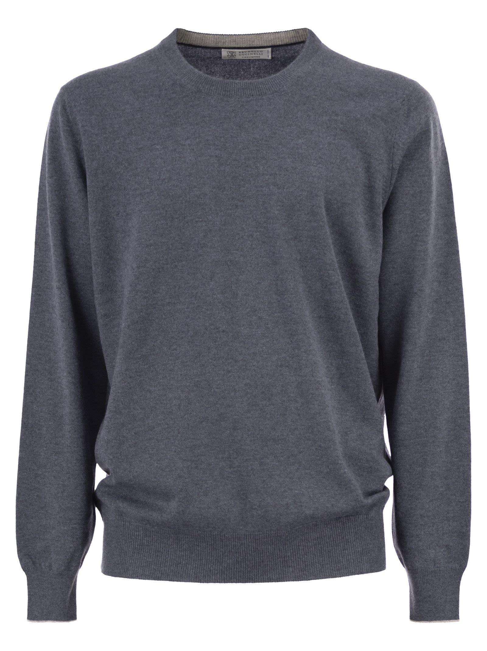 Brunello Cucinelli Men Pure Cashmere Crew-Neck Sweater