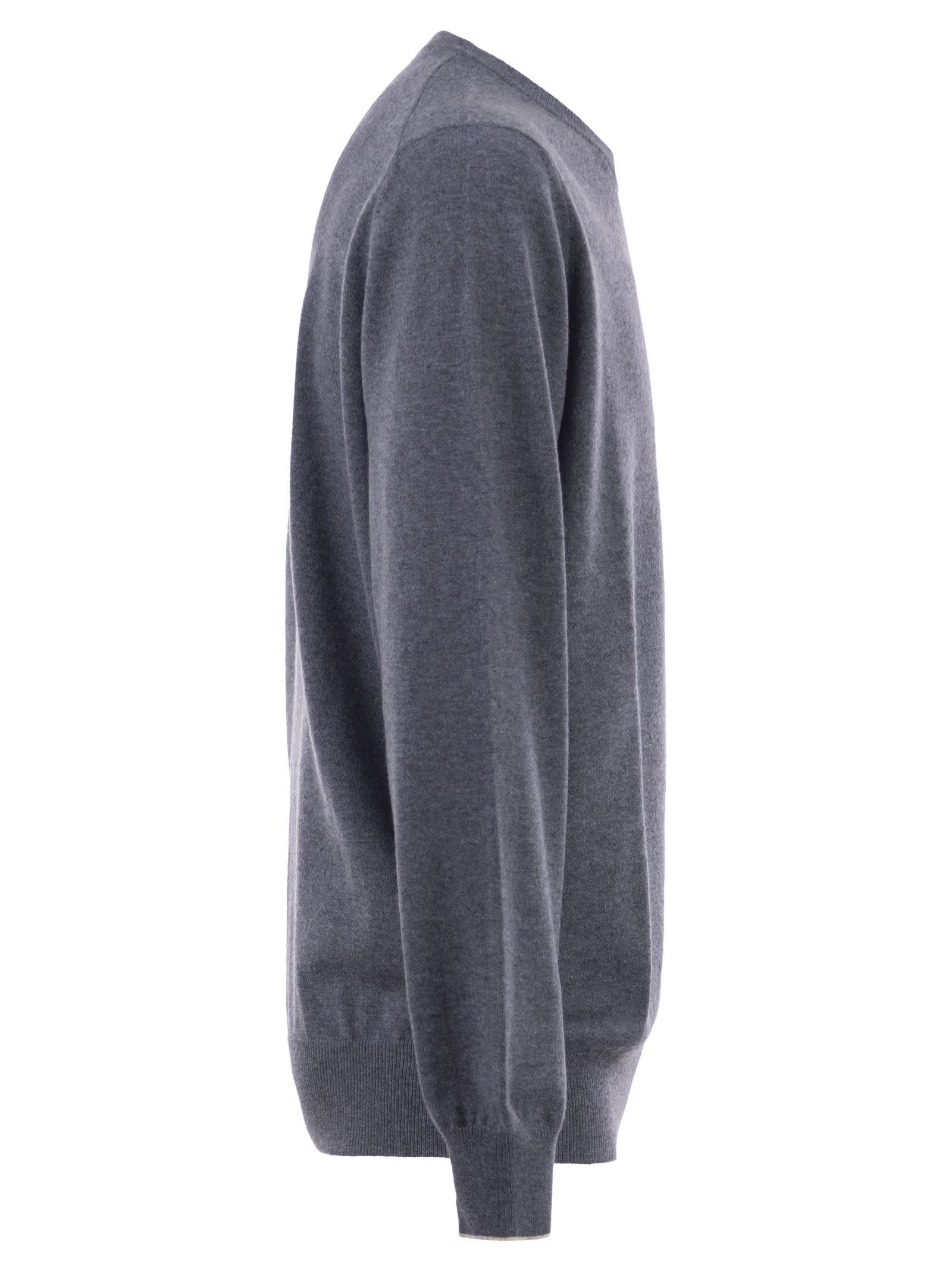 Brunello Cucinelli Men Pure Cashmere Crew-Neck Sweater