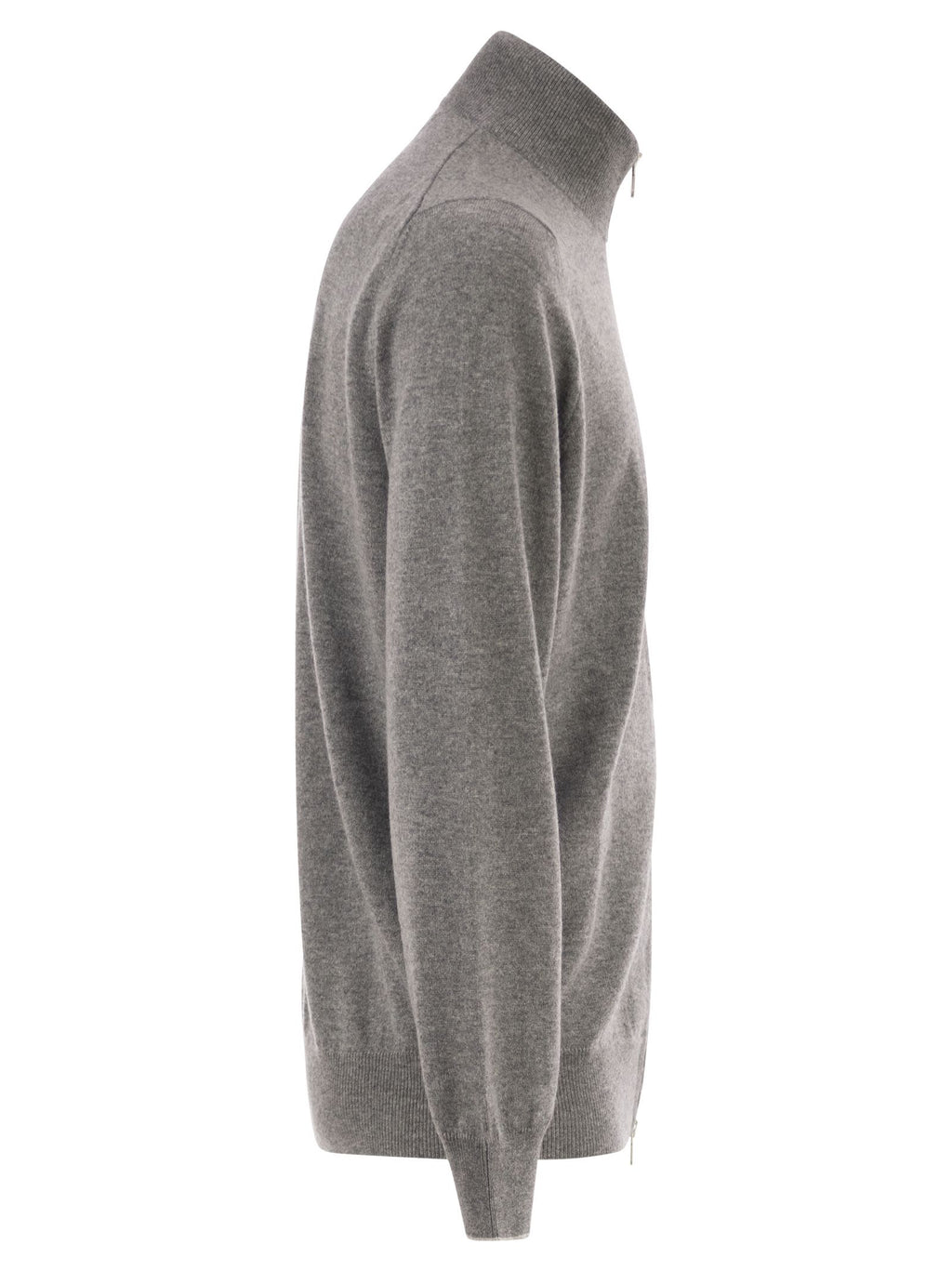 Brunello Cucinelli Men High-Necked Cashmere Cardigan With Zip