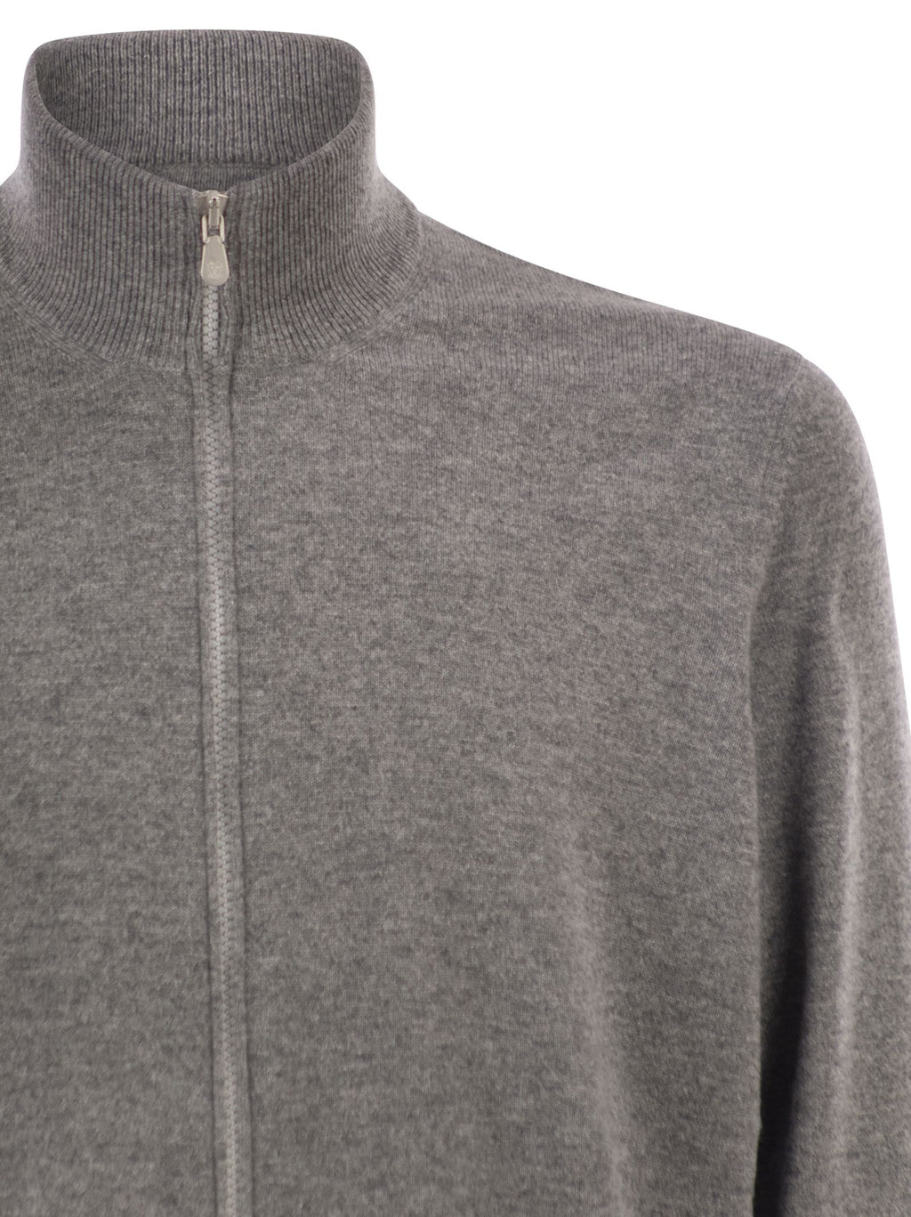 Brunello Cucinelli Men High-Necked Cashmere Cardigan With Zip