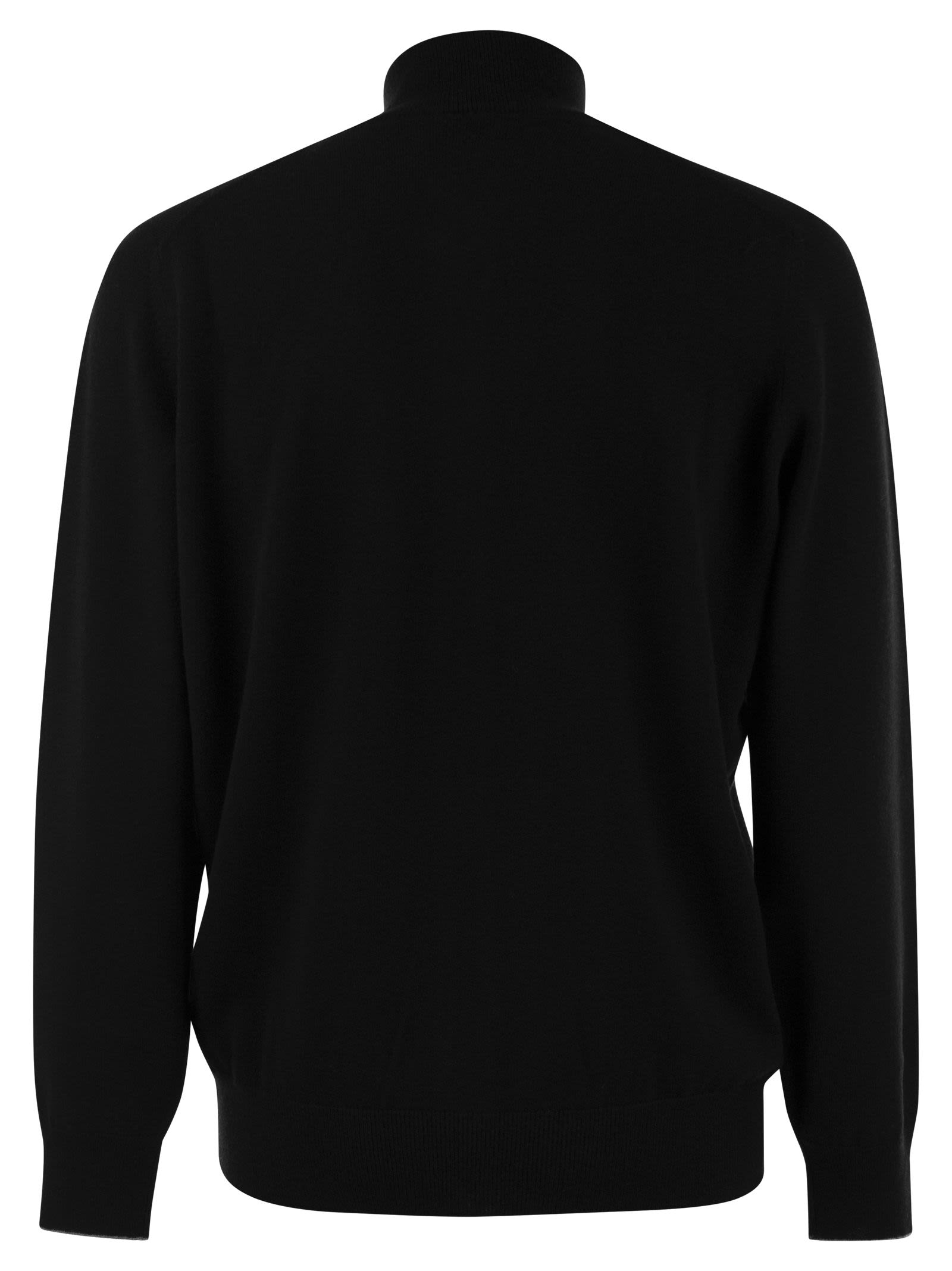Brunello Cucinelli Men High-Necked Cashmere Cardigan With Zip