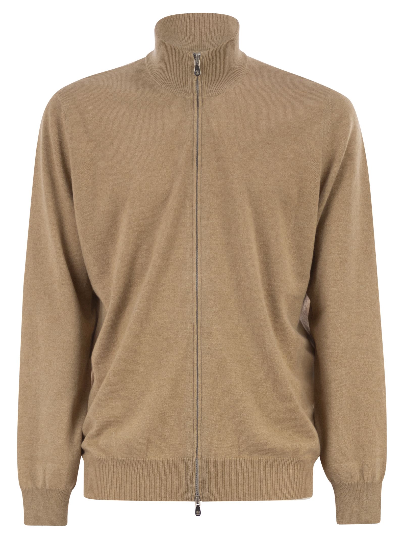 Brunello Cucinelli Men High-Necked Cashmere Cardigan With Zip