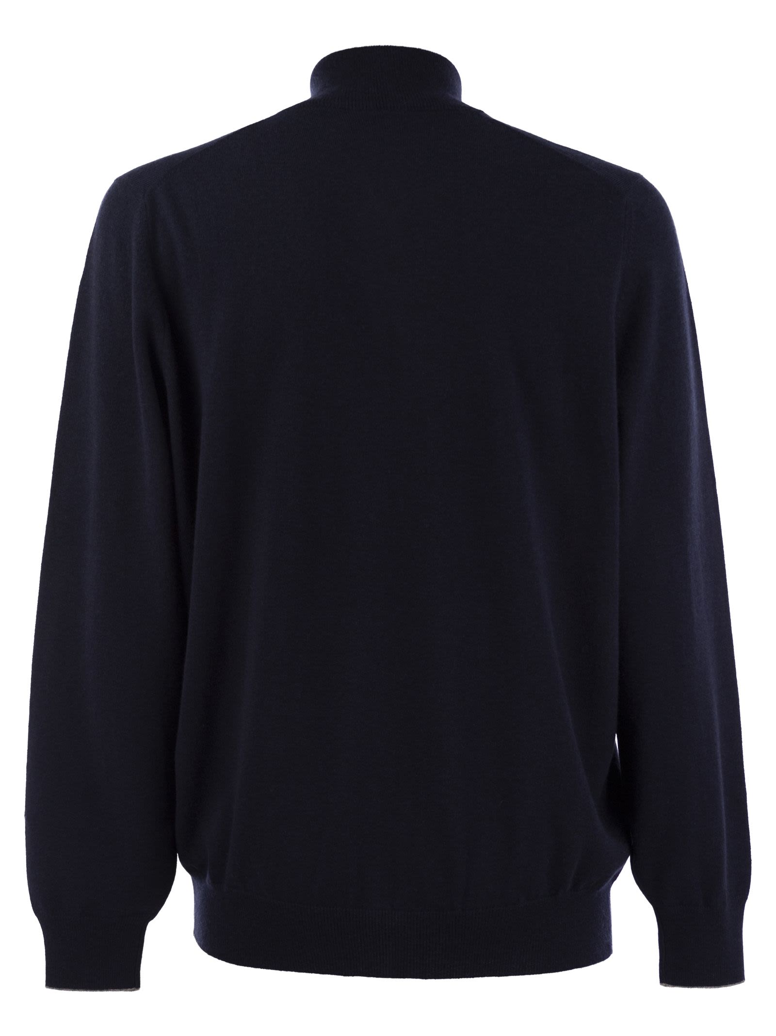 Brunello Cucinelli Men High-Necked Cashmere Cardigan With Zip