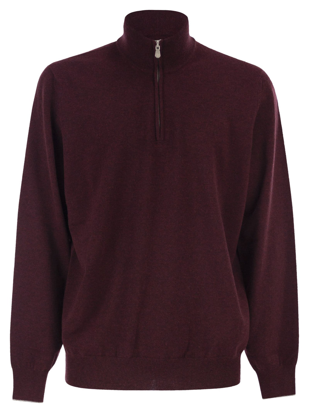 Brunello Cucinelli Men Cashmere Turtleneck Sweater With Zipper