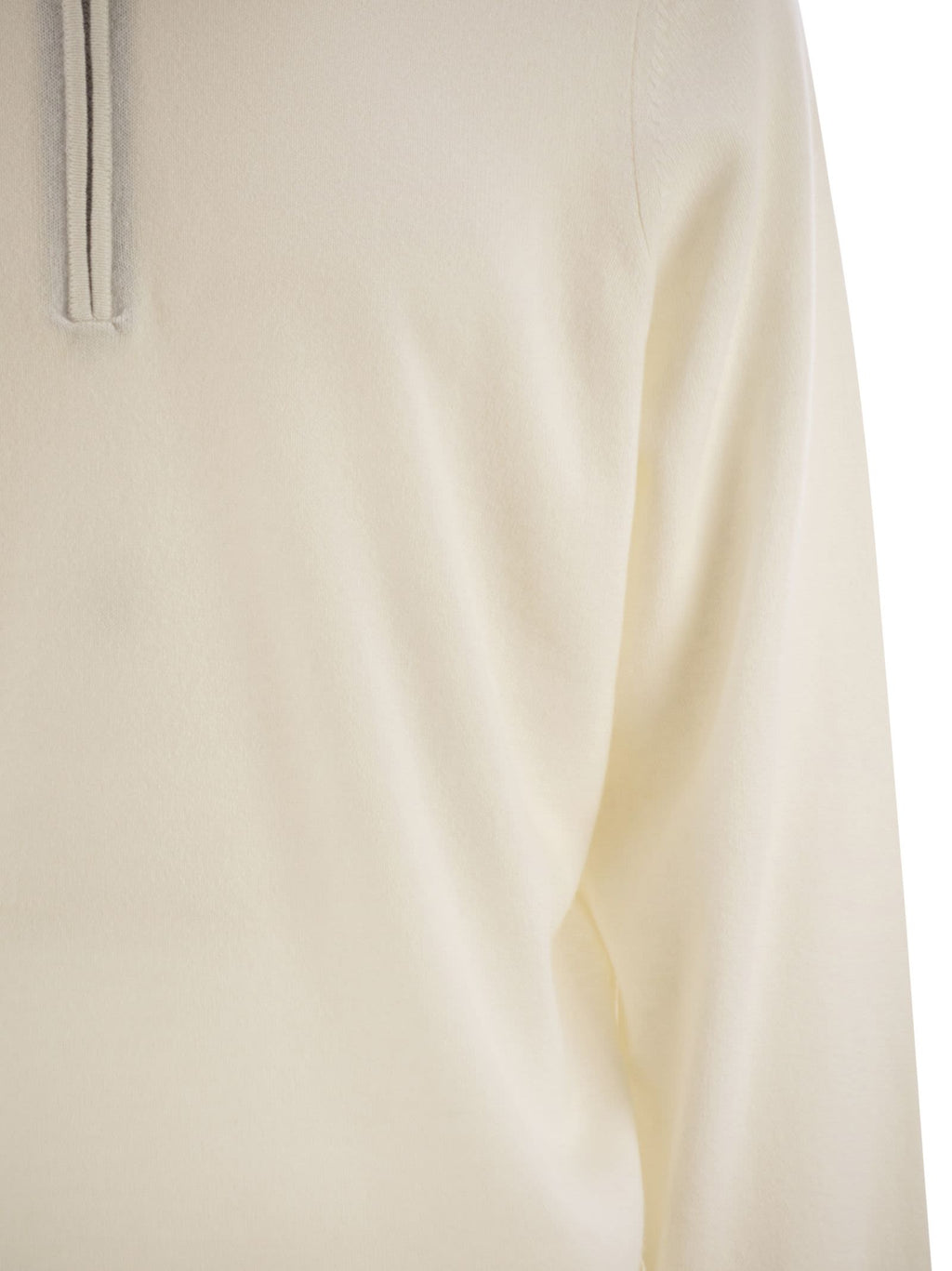 Brunello Cucinelli Men High-Necked Cashmere Sweater With Zip Opening