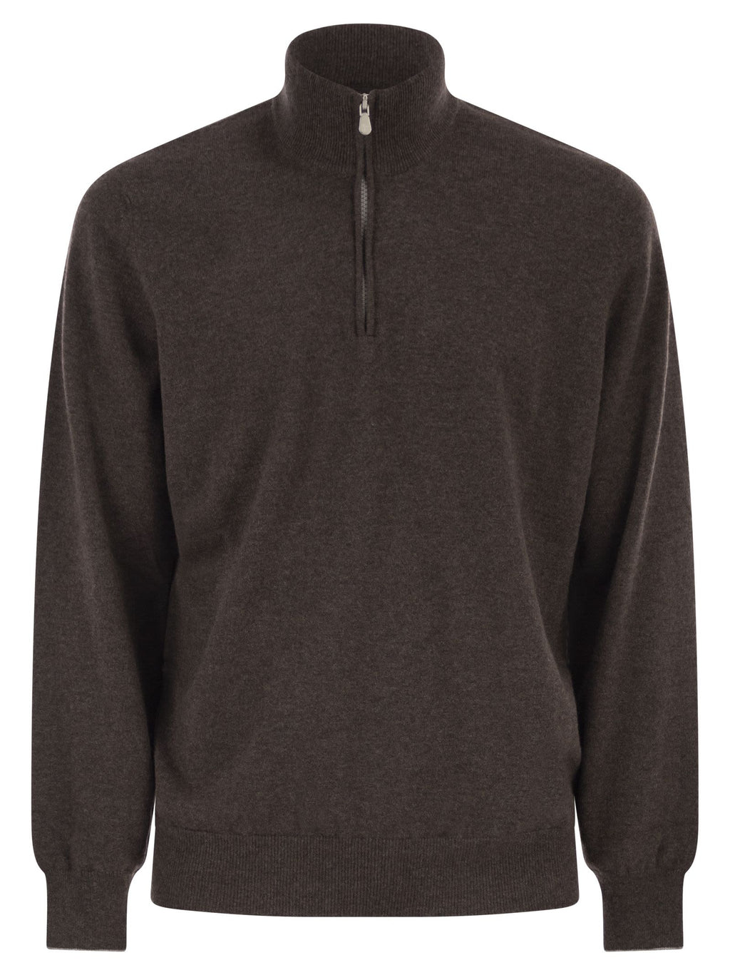 Brunello Cucinelli Men Cashmere Turtleneck Sweater With Zipper