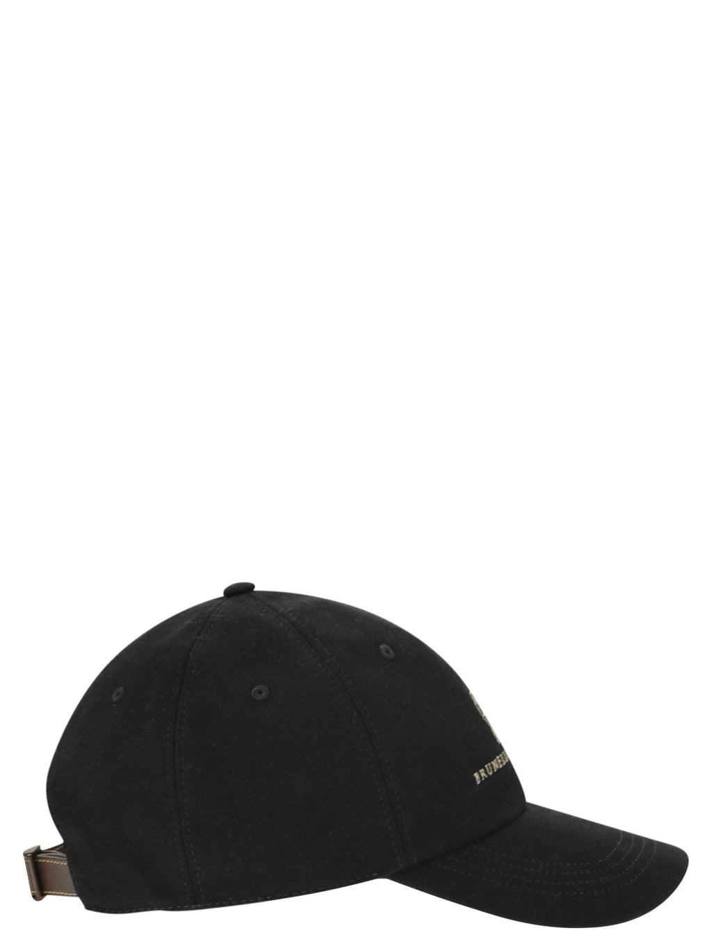 Brunello Cucinelli Men Baseball Cap In Garment-Dyed Twisted Cotton Gabardine With Embroidered Logo