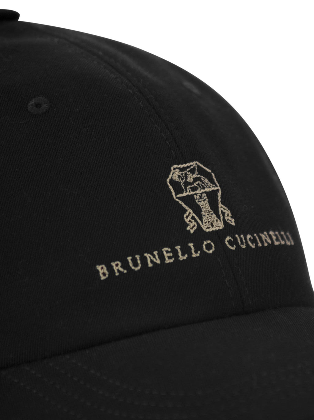 Brunello Cucinelli Men Baseball Cap In Garment-Dyed Twisted Cotton Gabardine With Embroidered Logo