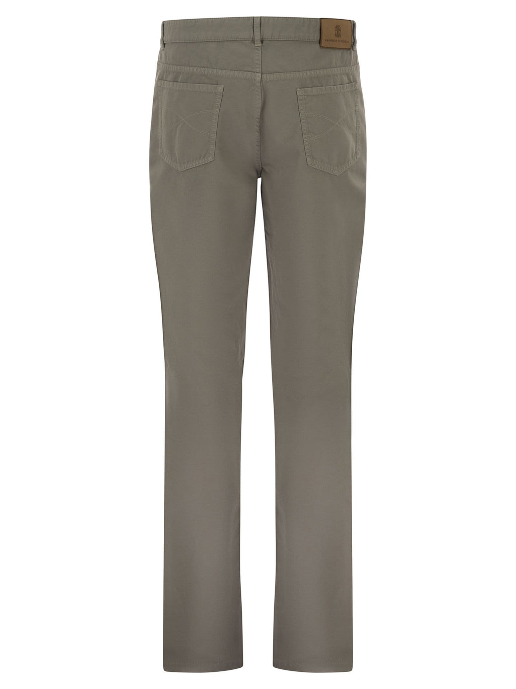 Brunello Cucinelli Men Garment-Dyed Five-Pocket Cotton Trousers