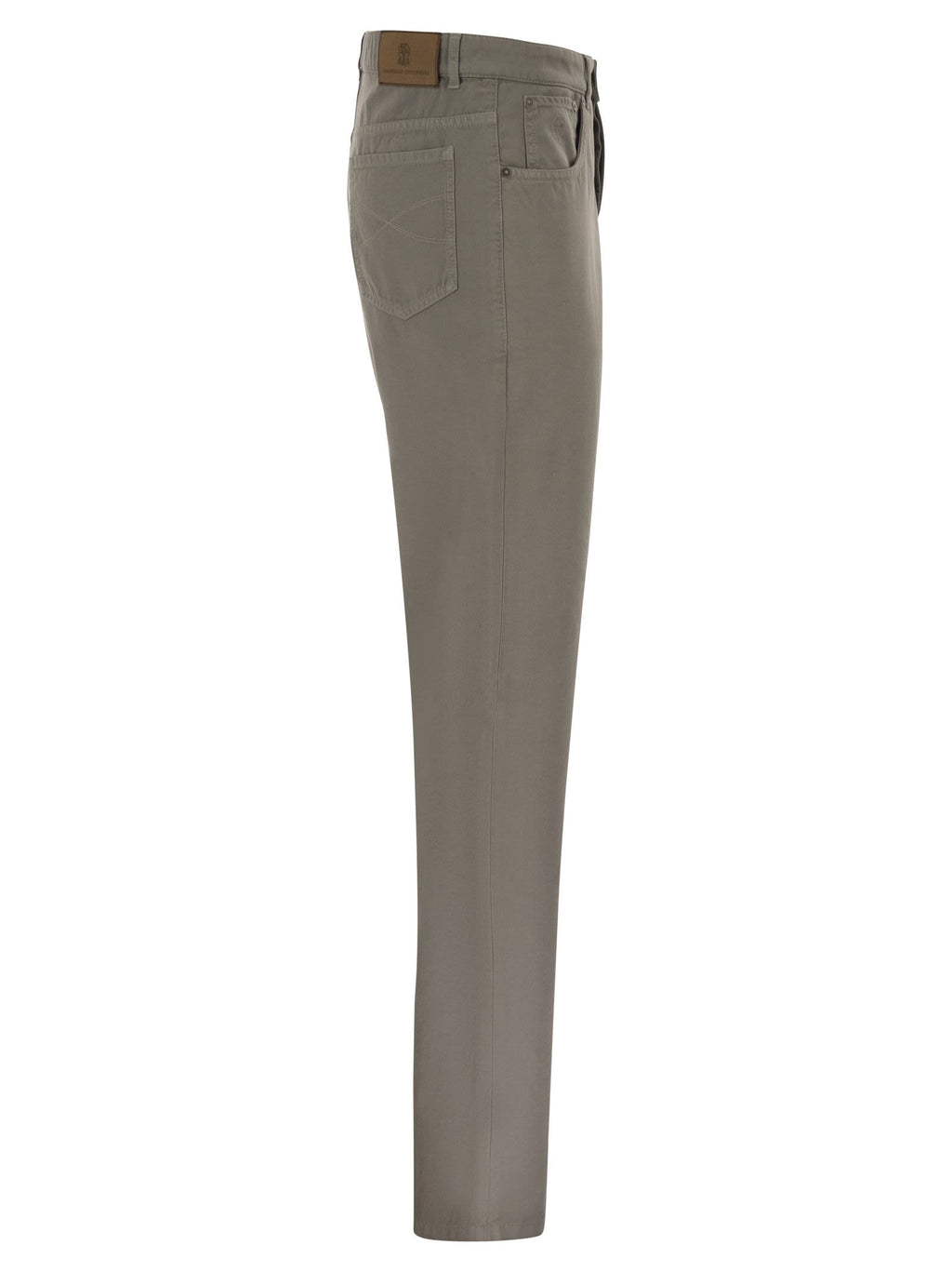 Brunello Cucinelli Men Garment-Dyed Five-Pocket Cotton Trousers