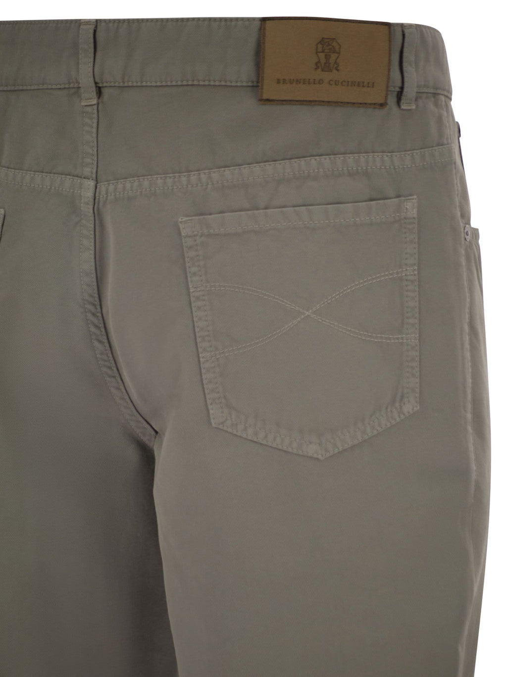 Brunello Cucinelli Men Garment-Dyed Five-Pocket Cotton Trousers