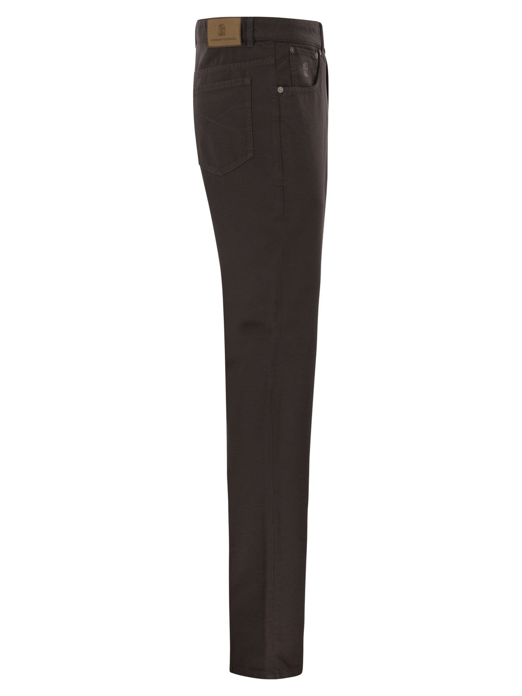 Brunello Cucinelli Men Garment-Dyed Five-Pocket Cotton Trousers
