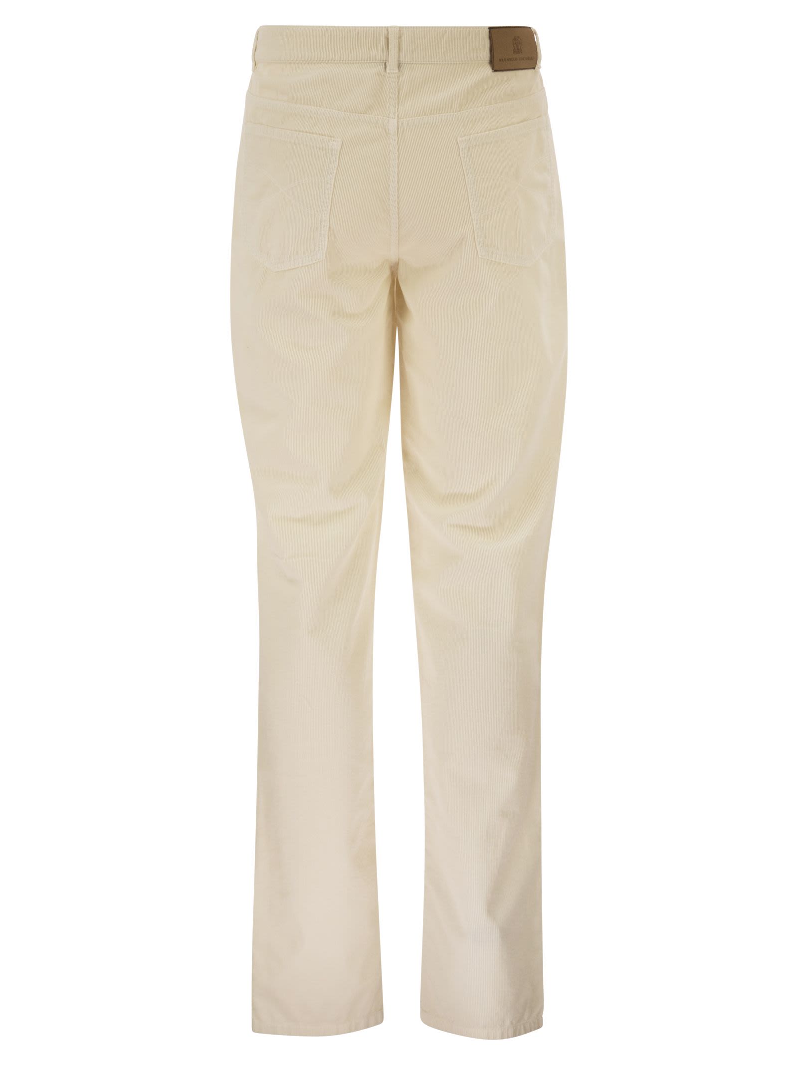 Brunello Cucinelli Men Five-Pocket Cotton Corduroy Trousers