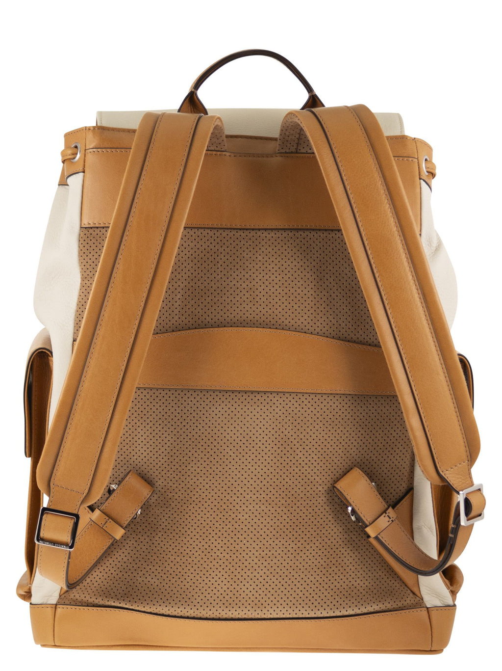 Brunello Cucinelli Men City Backpack In Grained Calfskin And Cowhide Leather