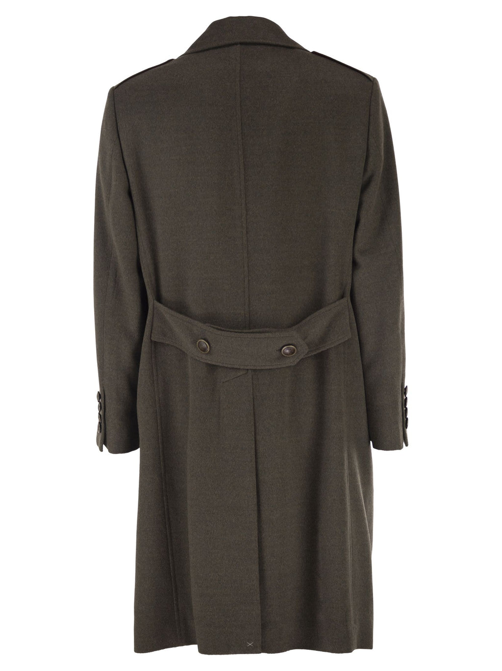 Brunello Cucinelli Men Double-Breasted Pure Wool Tailored Coat