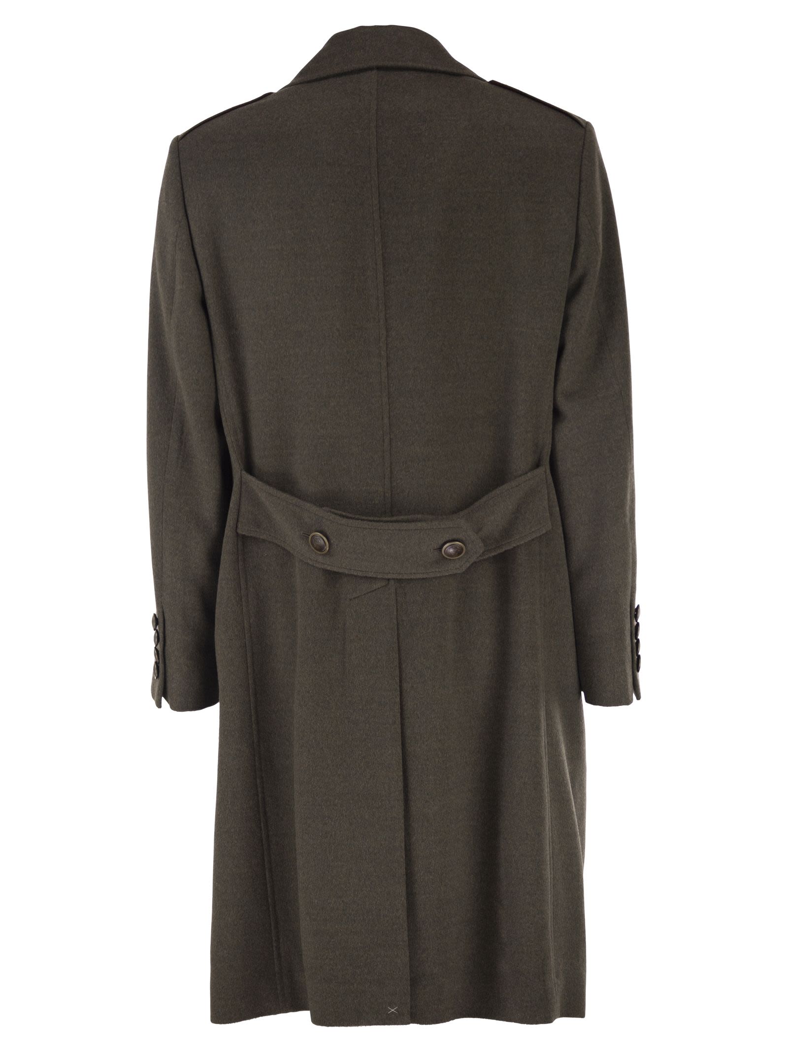 Brunello Cucinelli Men Double-Breasted Pure Wool Tailored Coat