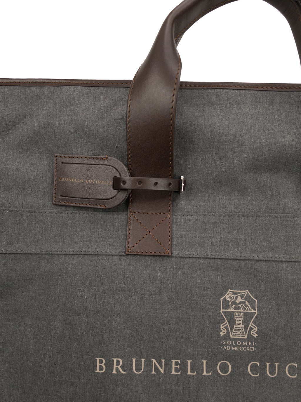 Brunello Cucinelli Men Techno Fabric And Calfskin Garment Bag