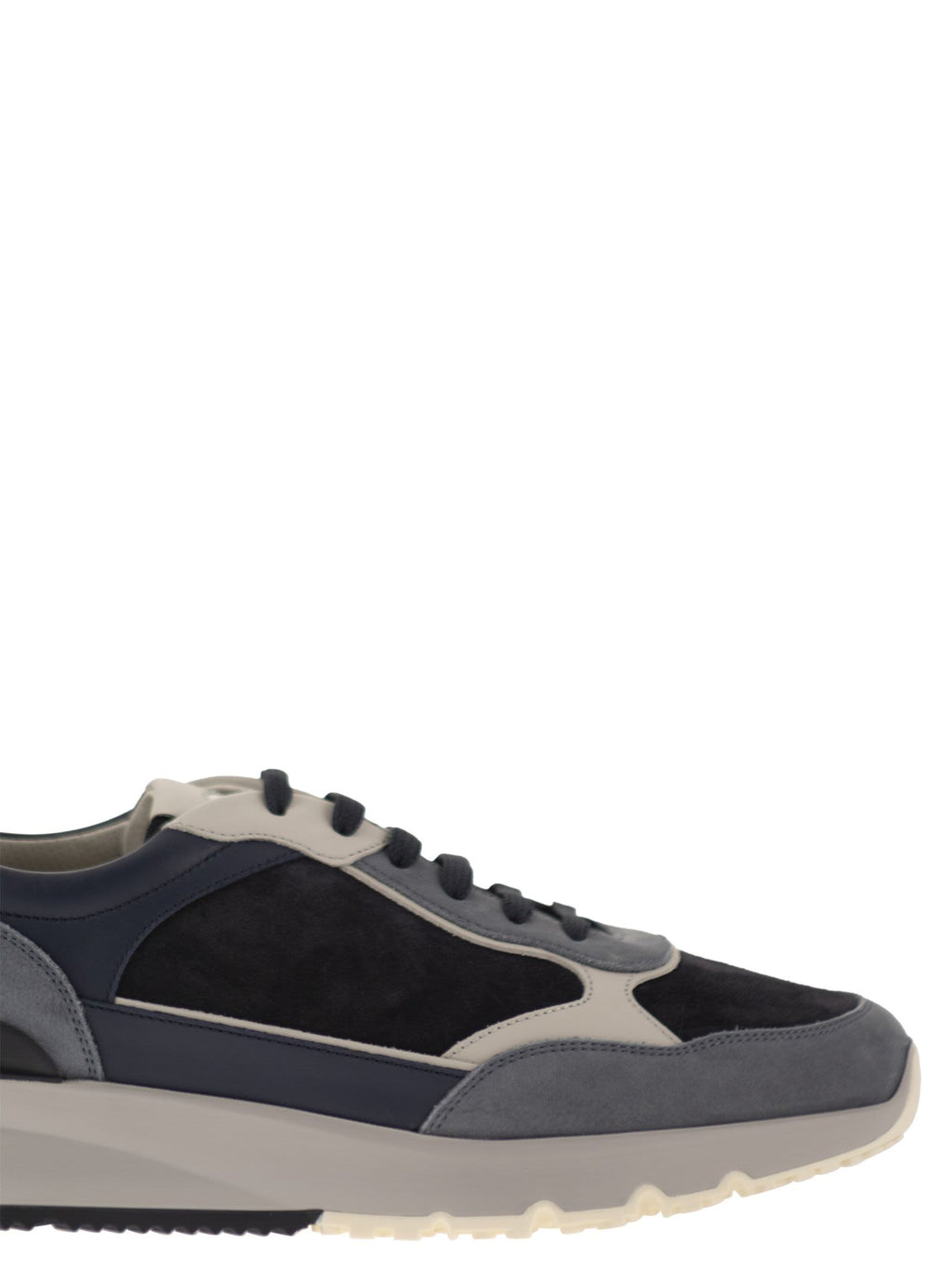 Brunello Cucinelli Men Multicolour Leather And Suede Runner Sneakers