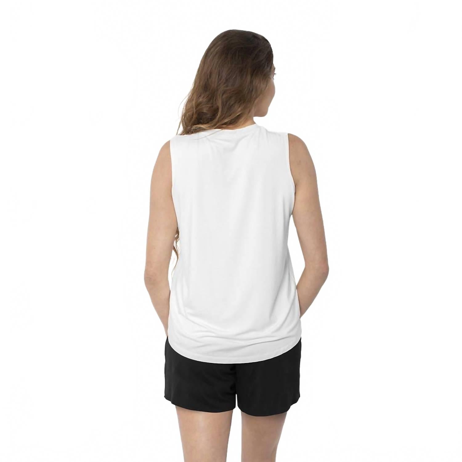 Bamboo Nursing & Maternity Tank Top In White