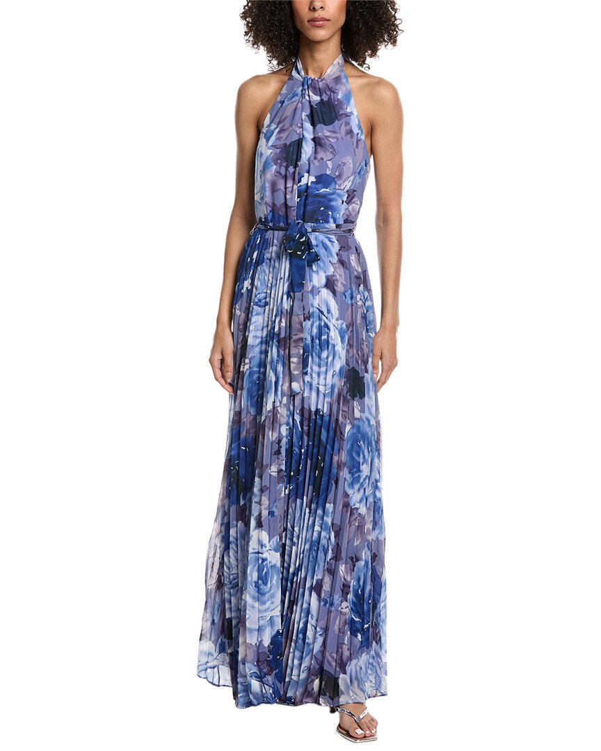 Julia Jordan Pleated Chiffon Maxi Dress