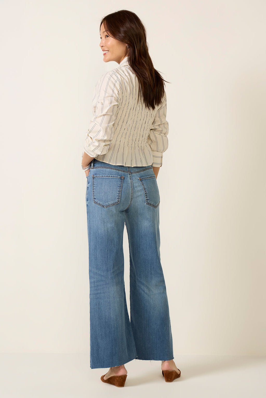 Women's Meg Wide Leg w/ Buttons Jeans