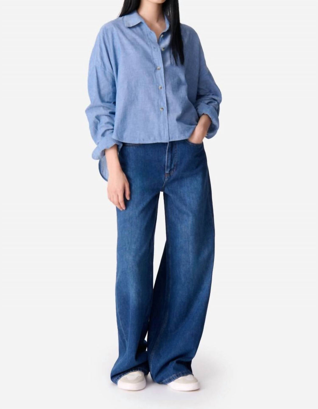 Brad Oversized Shirt In Chambray