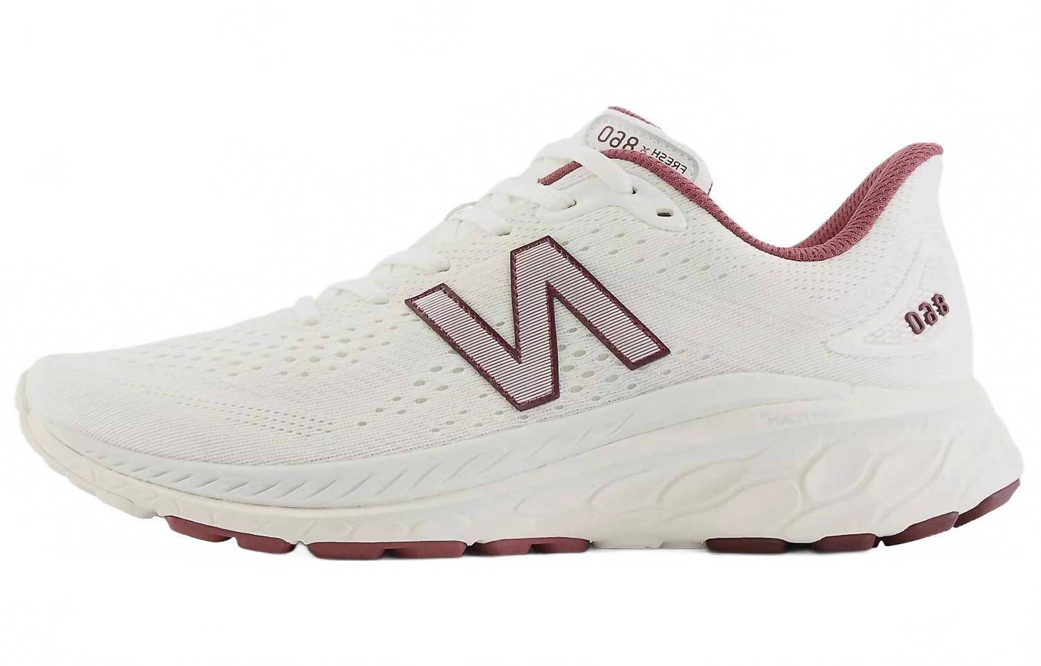 Men's Fresh Foam X 860V13 Running Shoes In White Burgundy
