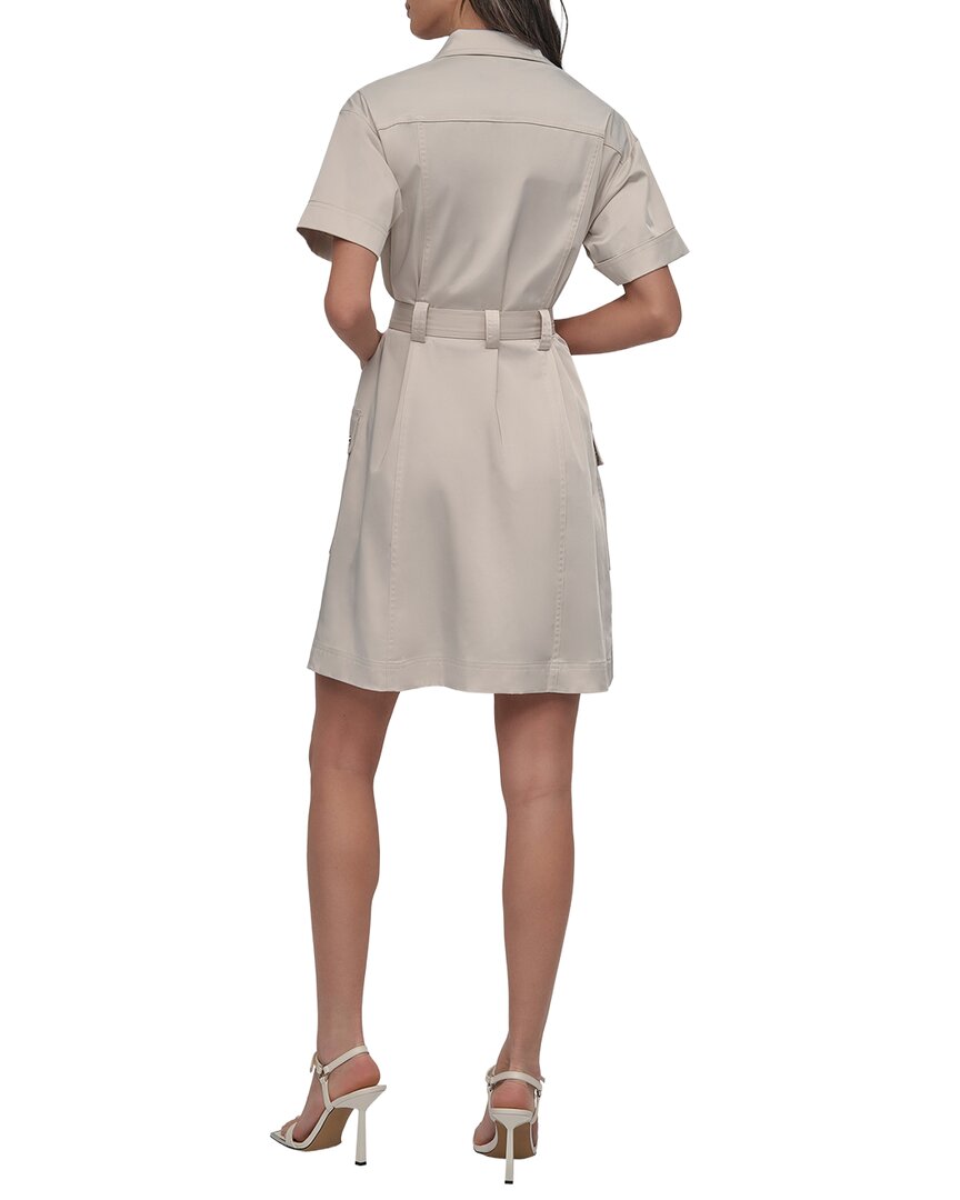 DKNY Shirt Dress with Front Zipper
