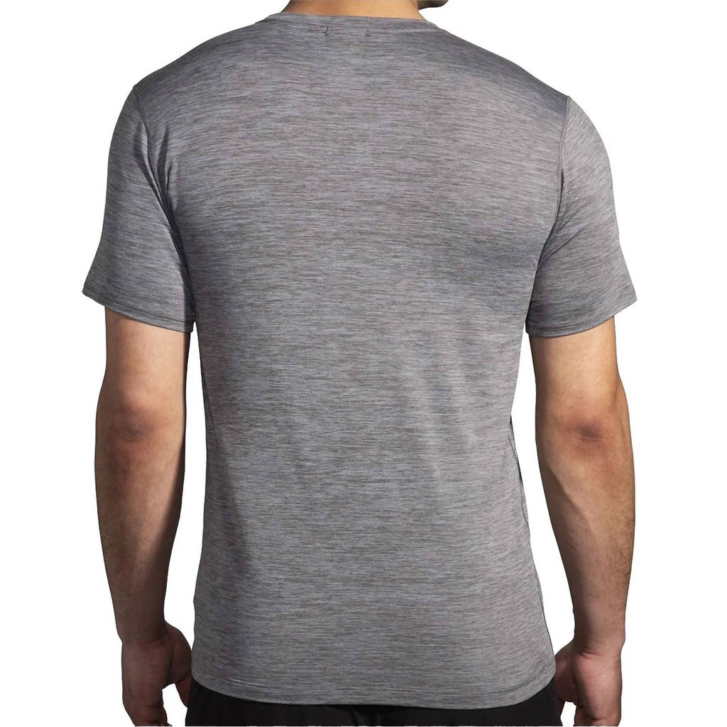 Luxe Short Sleeve Tee In Heather Charcoal